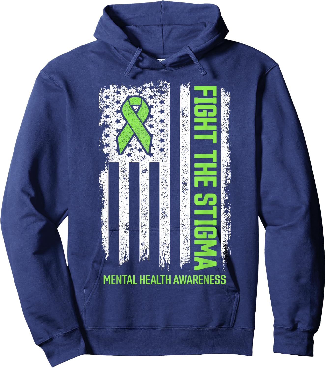 Mental Health Awareness Fight the Stigma Mental Health Hoodie - Hoodie | Navy