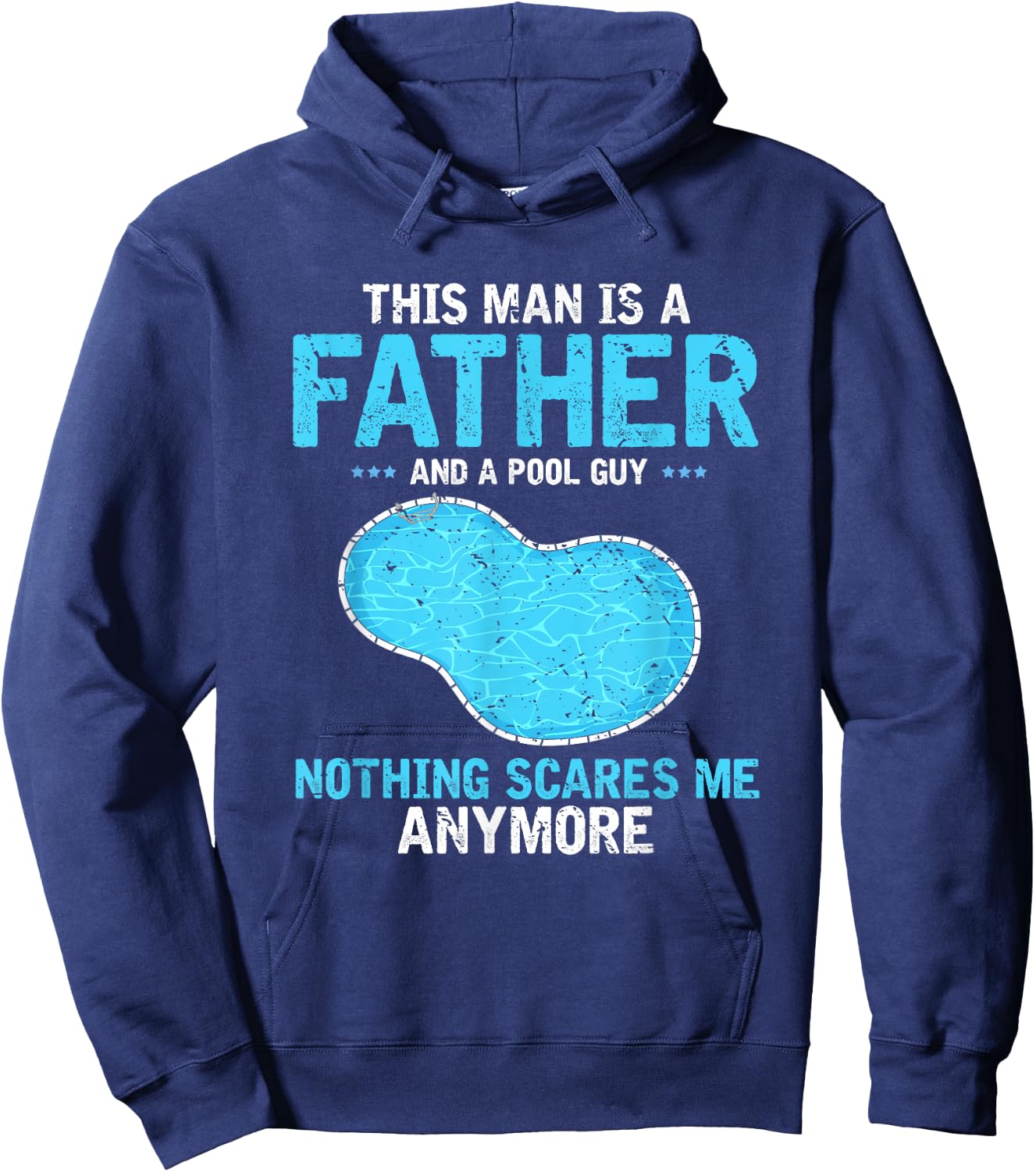 Pool Guy Design for Swimming Pool Boy and Pool Cleaner Hoodie - Hoodie | Navy