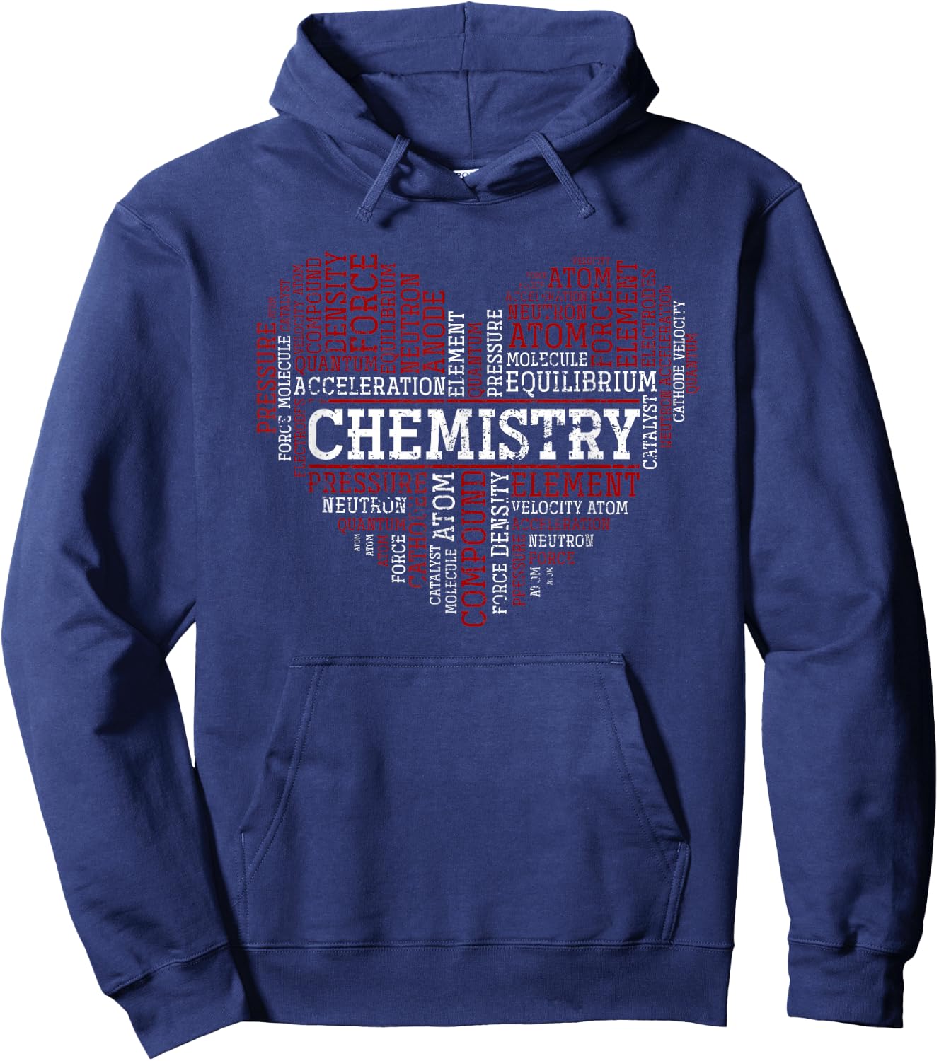 Chemist Heart Gift Valentine's Day Chemistry Hoodie - Hoodie | Navy