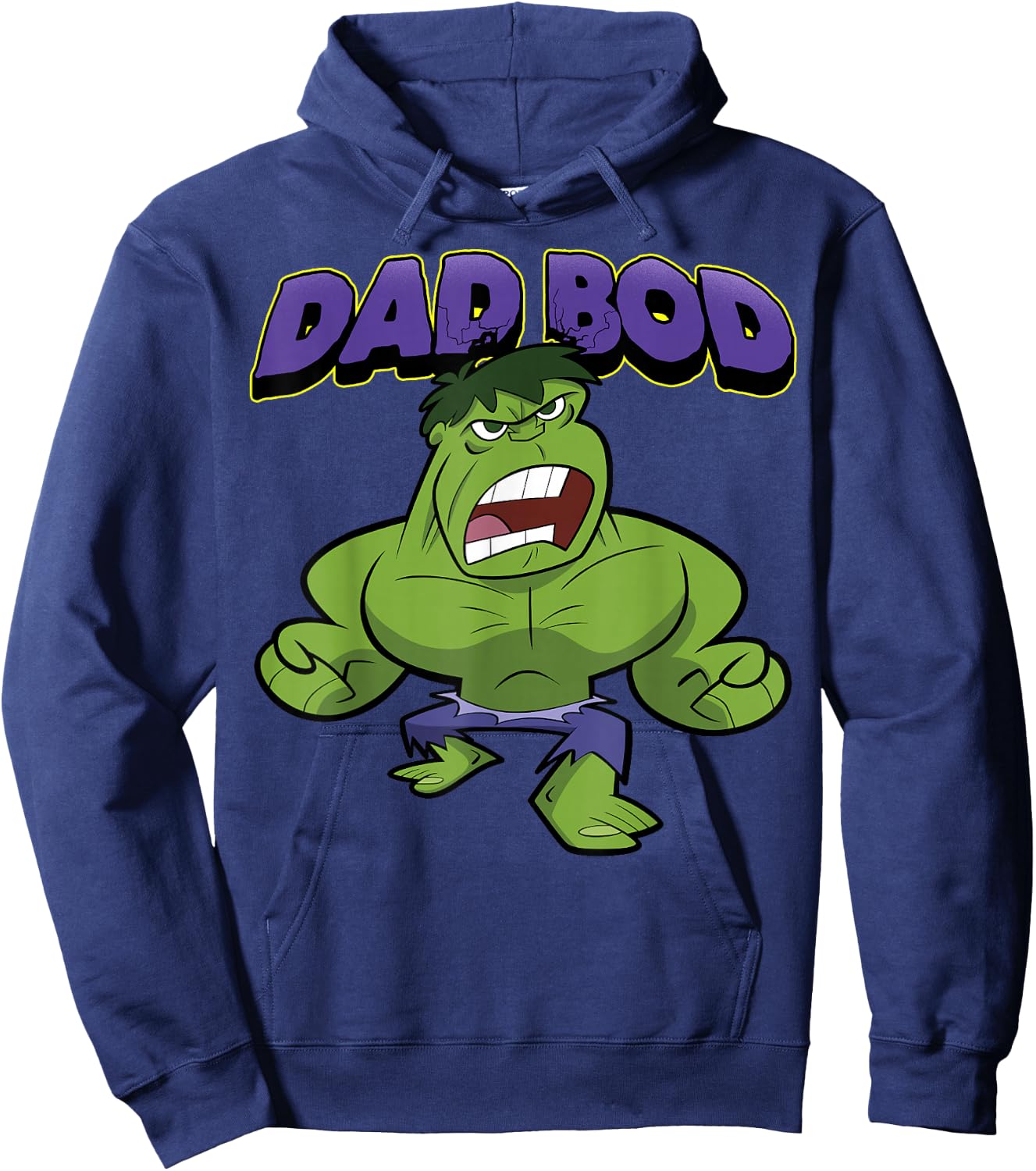 Marvel Father's Day Retro Hulk Dad Bod Portrait Hoodie - Hoodie | Navy