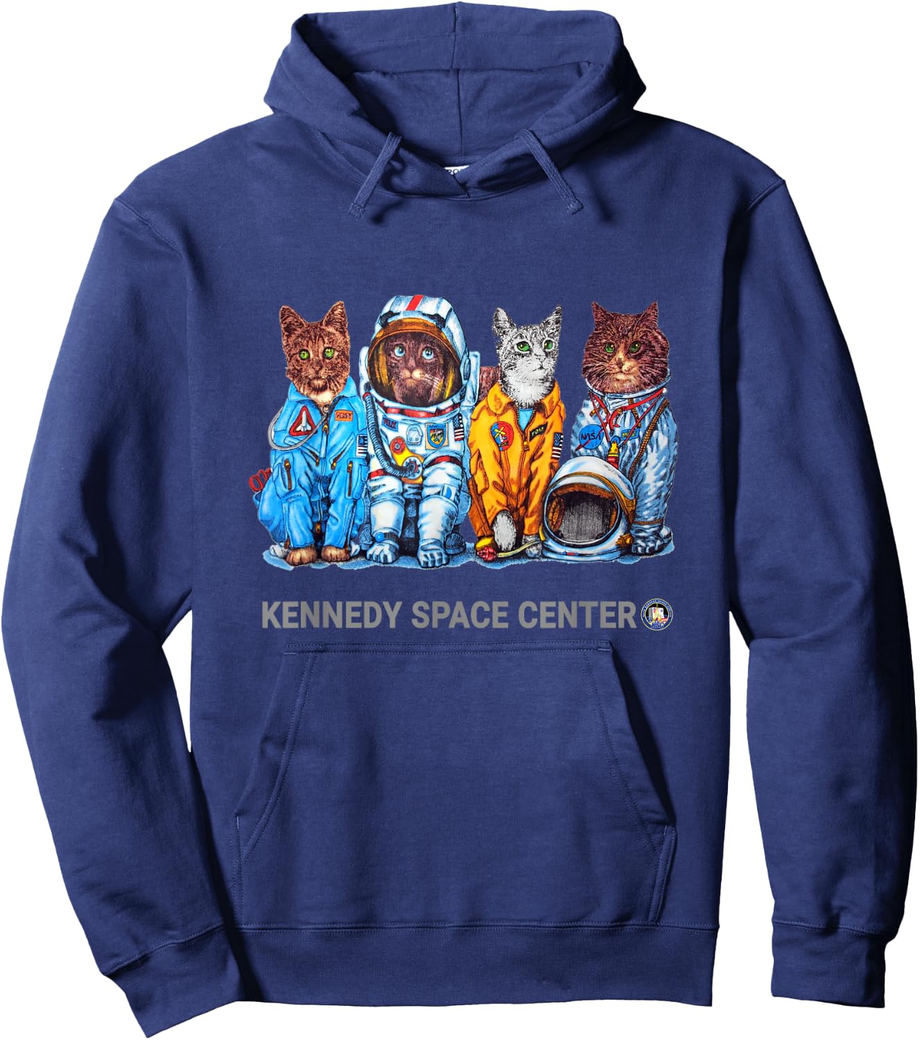 NASA Astronauts Cats Cool on both sides Hoodie - Hoodie | Navy