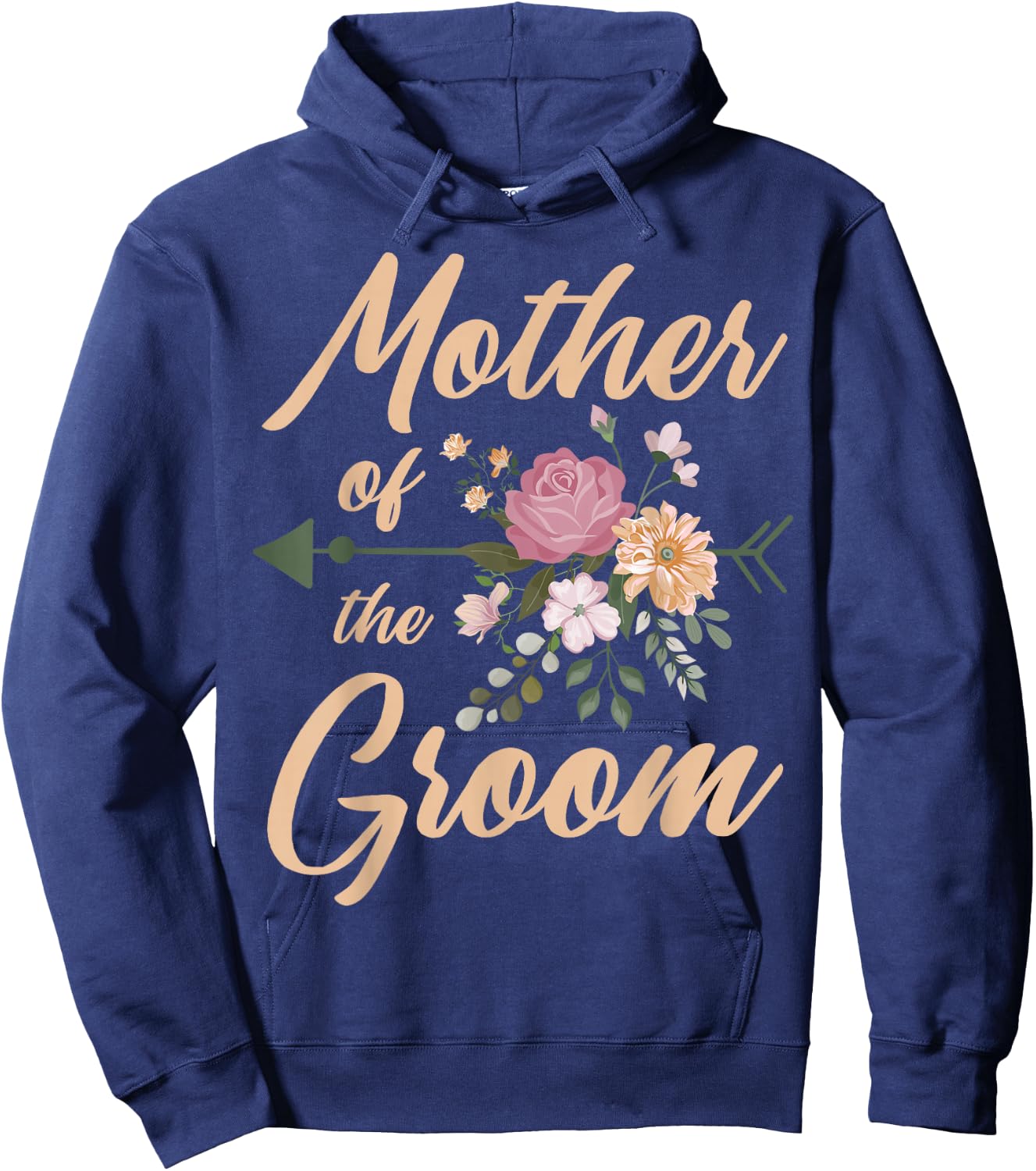 Mother of the Groom Wedding Party Special Day Pretty Floral Hoodie - Hoodie | Navy