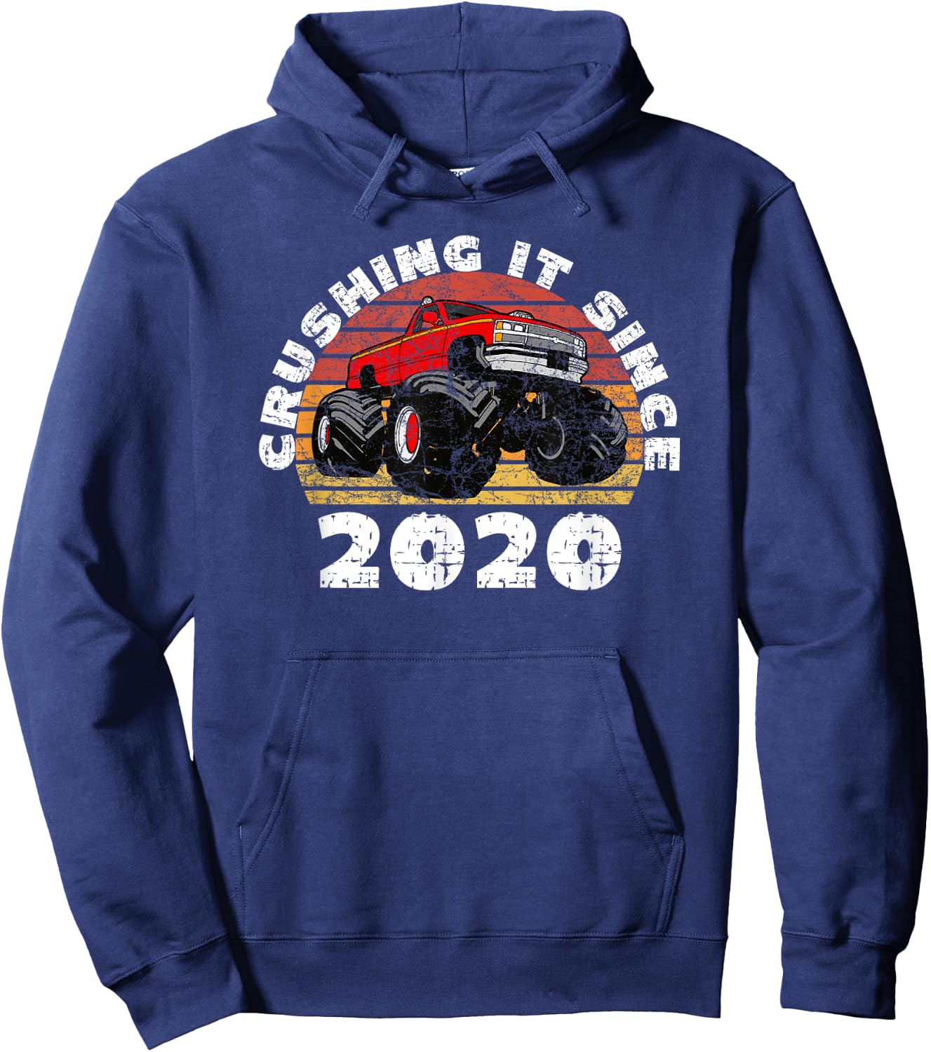 Monster Truck Driver Crushing It Since 2020 Anniversary Hoodie - Hoodie | Navy
