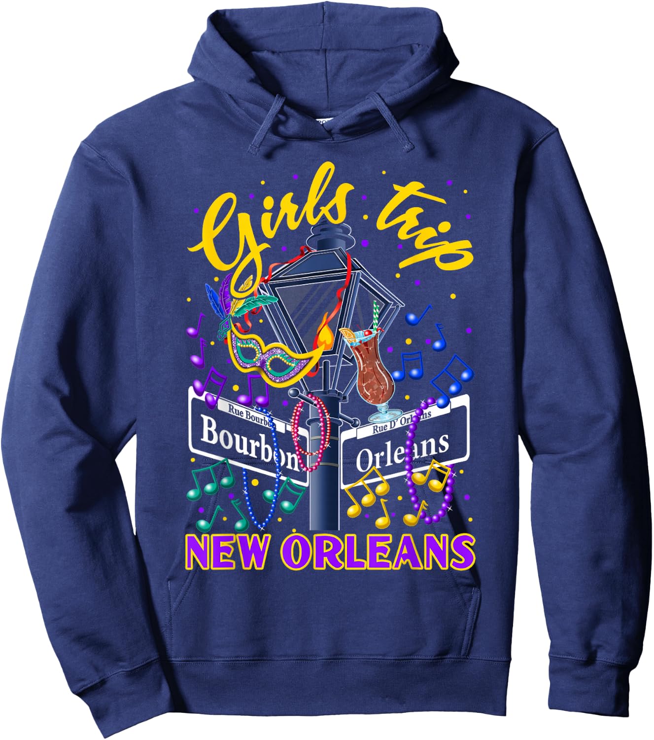 New Orleans Girls Trip Girlfriends Vacation Hoodie - Hoodie | Navy