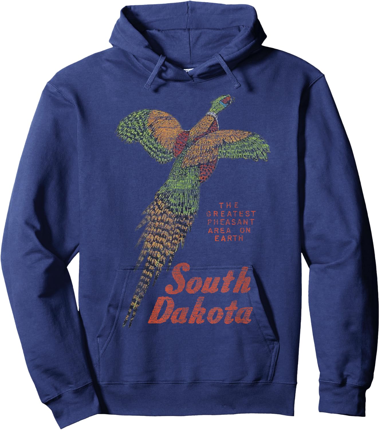Vintage South Dakota Pheasant Hoodie - Hoodie | Navy