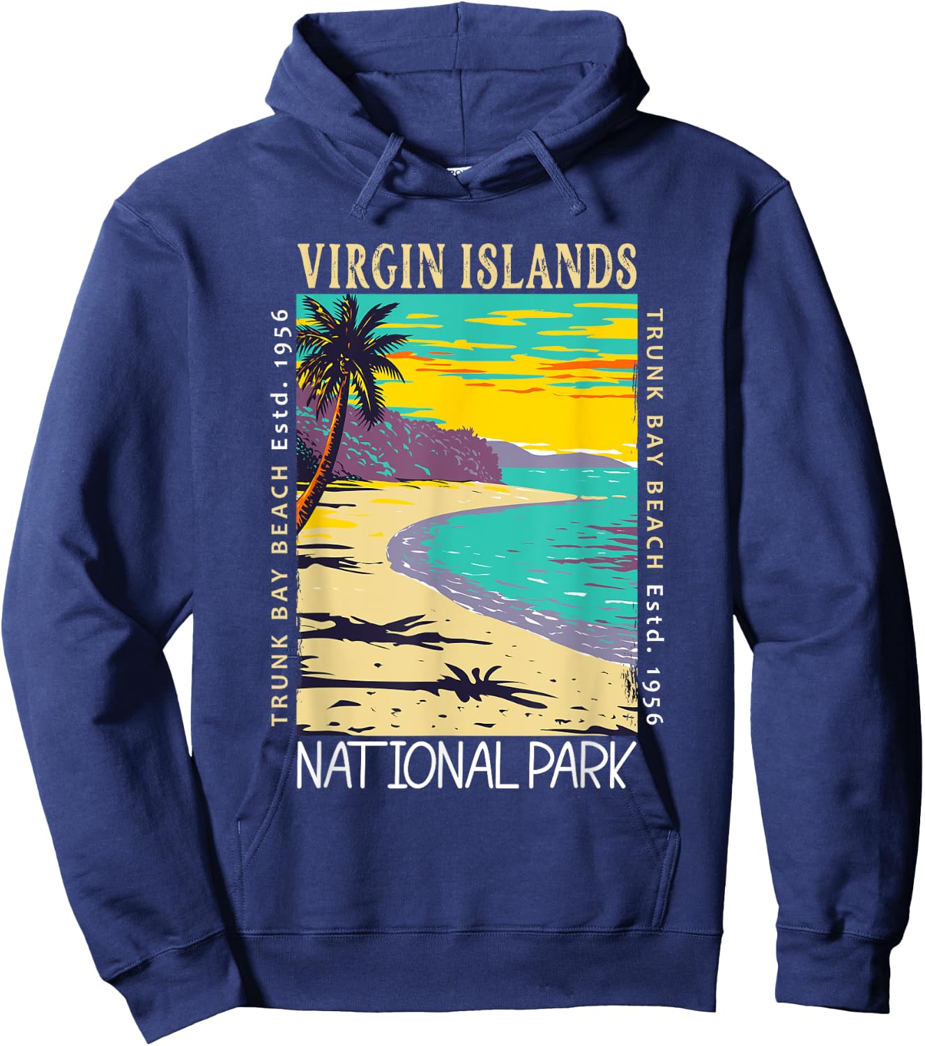 Virgin Islands National Park Distressed Vintage Hoodie - Hoodie | Navy