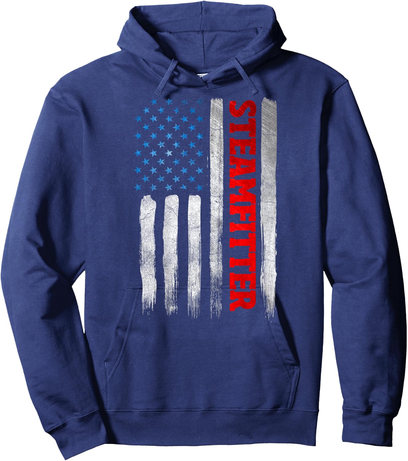 Steamfitter Gifts Patriotic Design On Back Of Clothing Women Men Hoodie - Hoodie | Navy