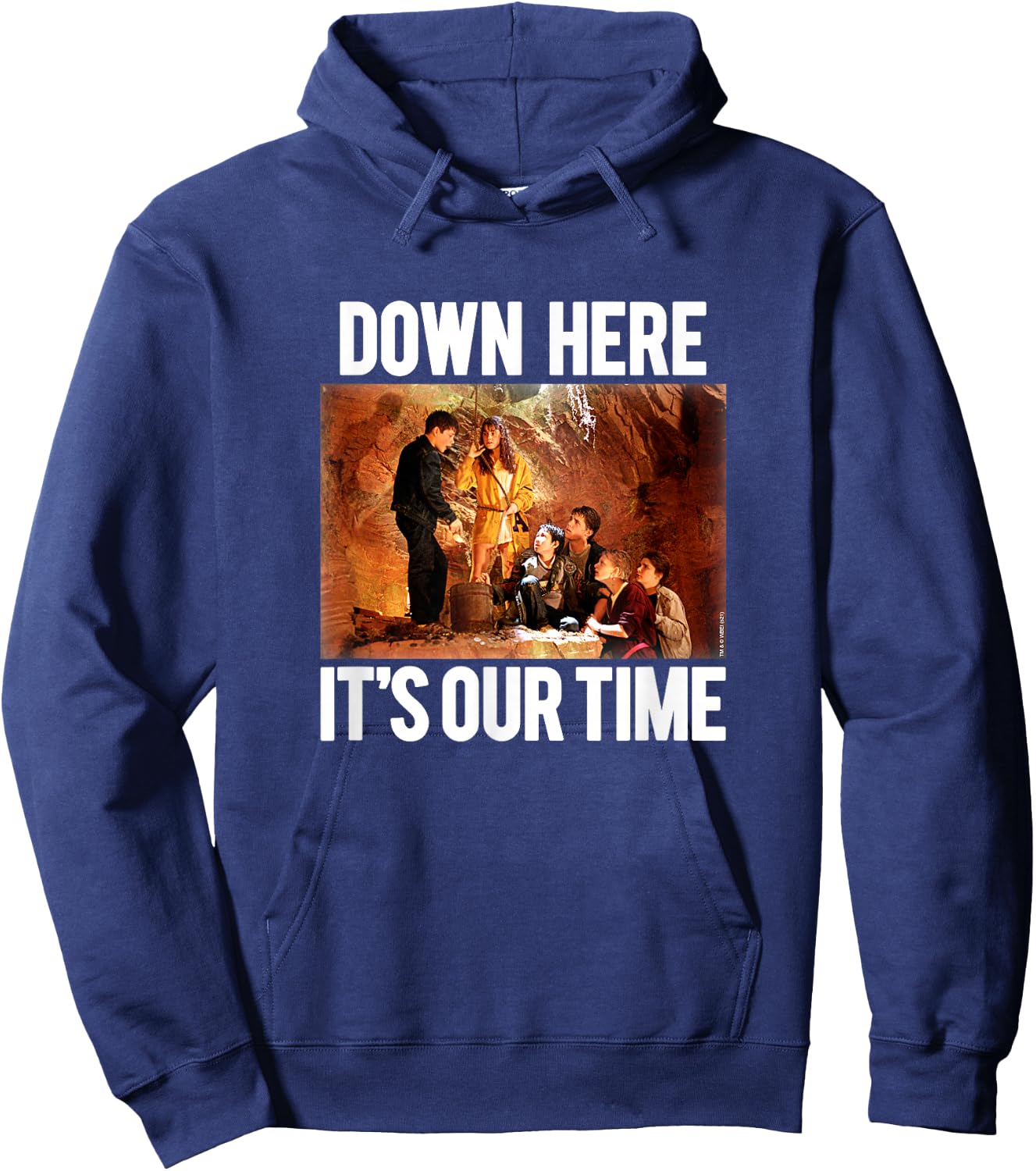 The Goonies Down Here It's Our Time Cave Photo Movie Hoodie - Hoodie | Navy