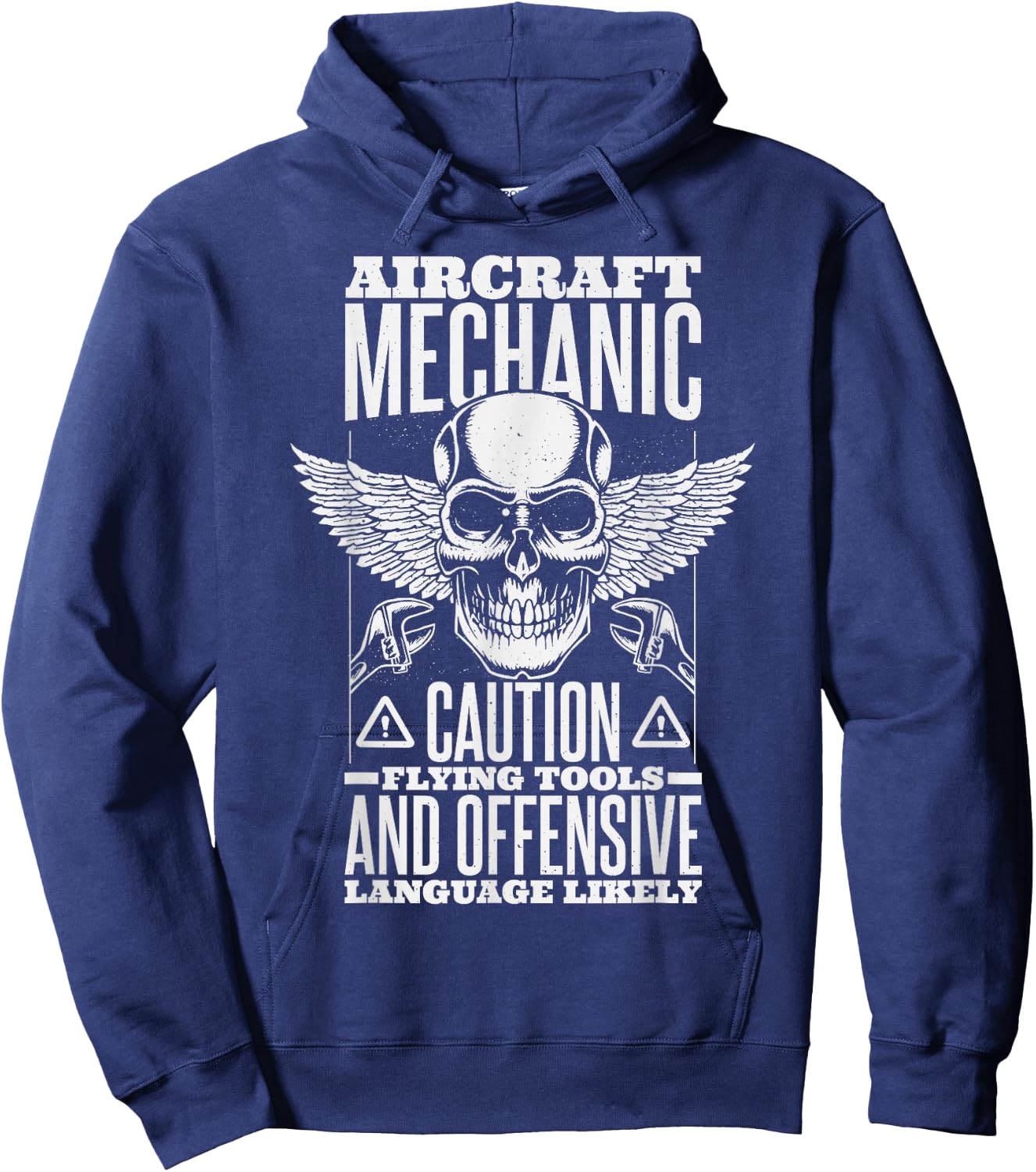 Aircraft Mechanic Flying Tools And Offensive Language, Plane Hoodie - Hoodie | Navy