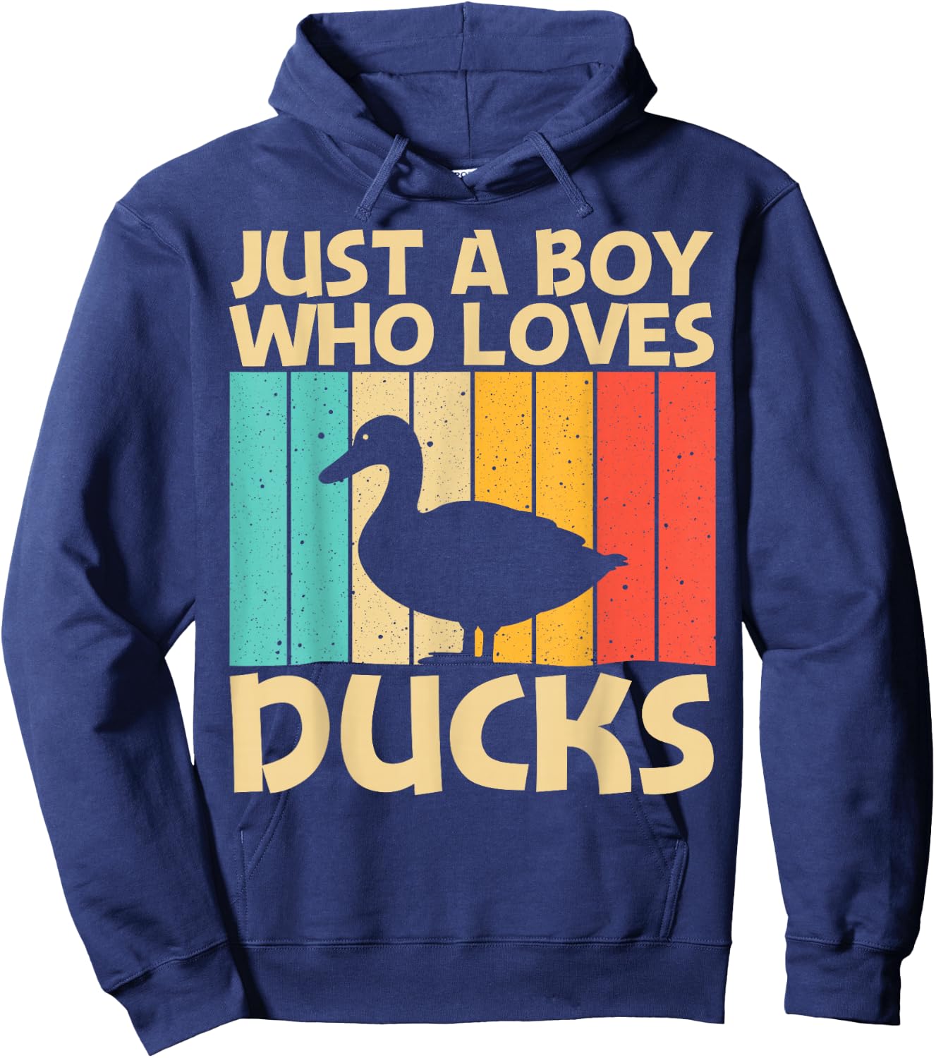 Funny Duck Design For Boys Kids Duck Farmer Hunting Lovers Hoodie - Hoodie | Navy