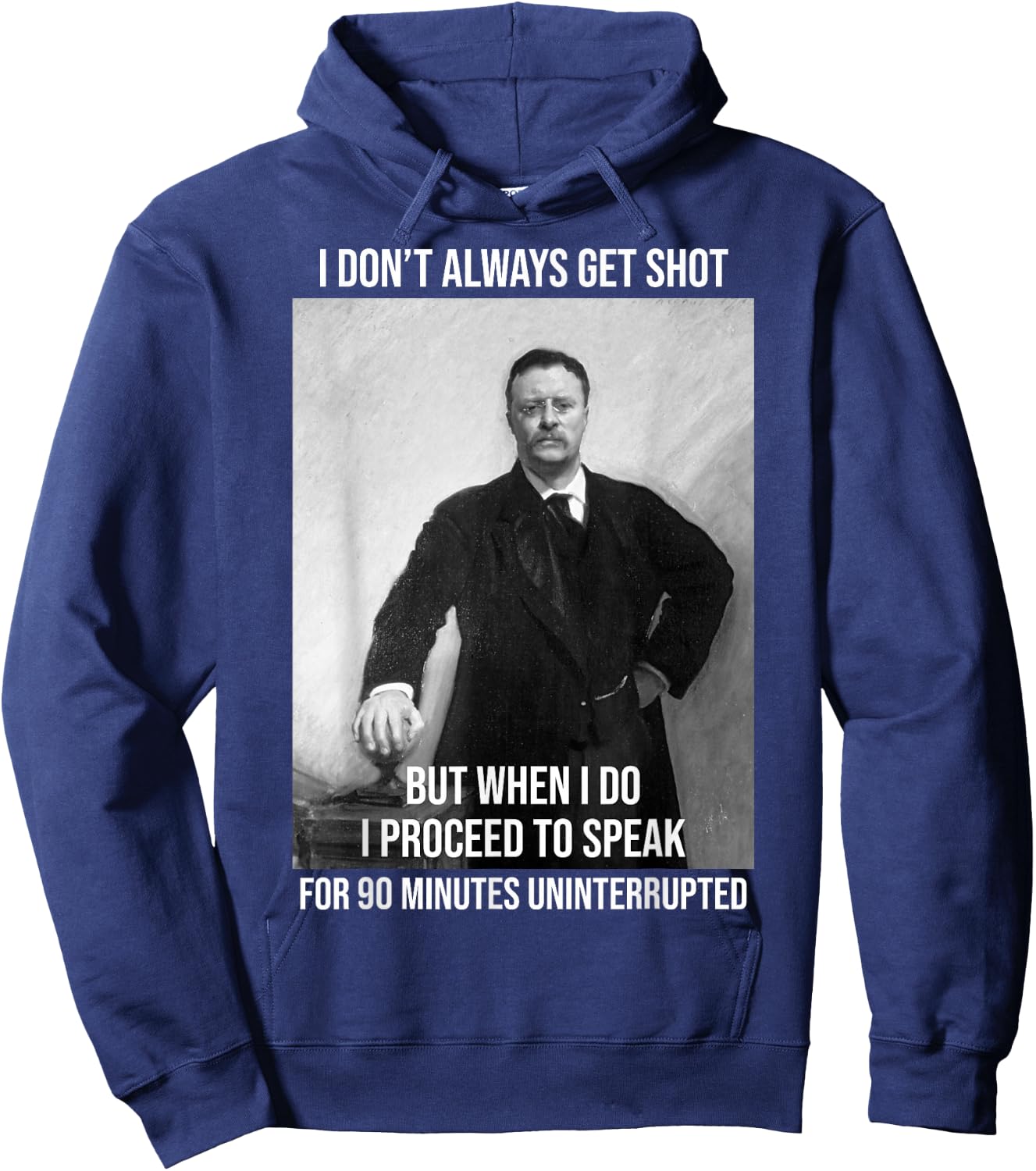 Theodore Roosevelt Political Buffalo Elk Party Teddy Hoodie - Hoodie | Navy