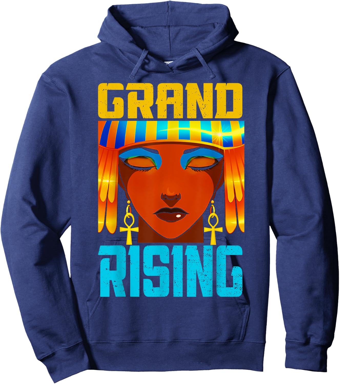 Grand Rising Kemetic Ancient Egyptian History Anime Hoodie - Hoodie | Navy