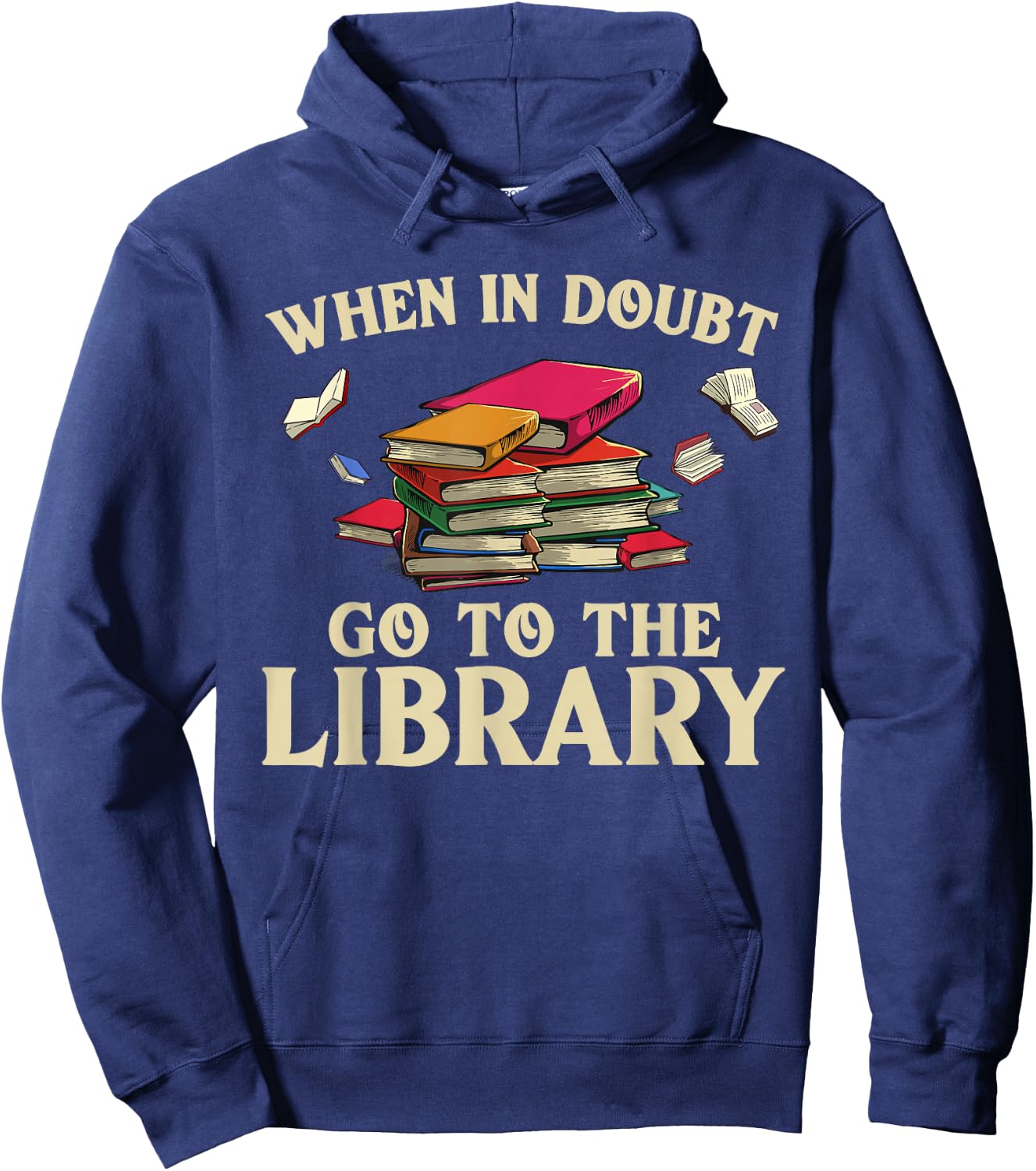 Cool Book Reader Men Women Library Themed Bookworm Librarian Hoodie - Hoodie | Navy