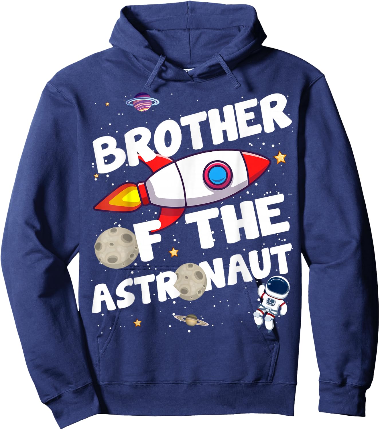 Brother of the Astronaut Space Theme Birthday Party Bro Hoodie - Hoodie | Navy