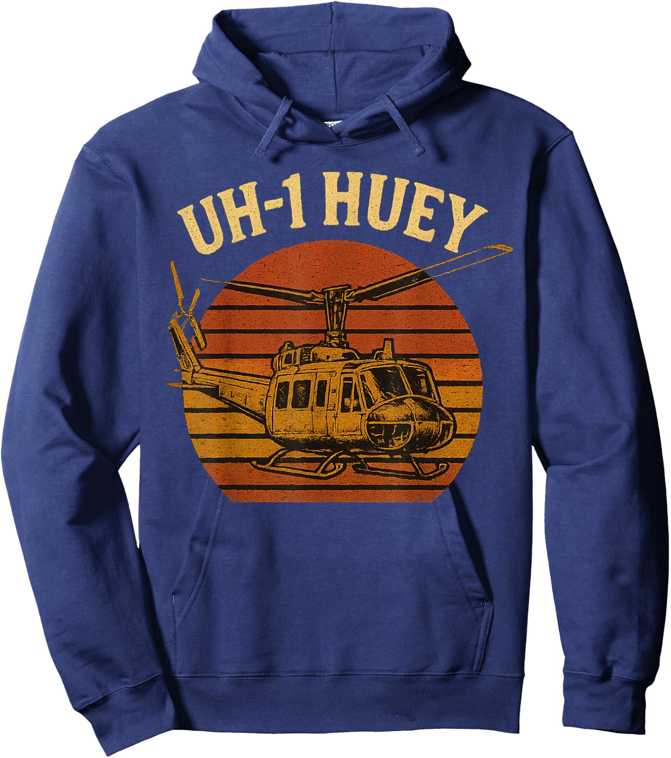 UH 1 Huey Vietnam Chopper Hoodie - Hoodie | Navy