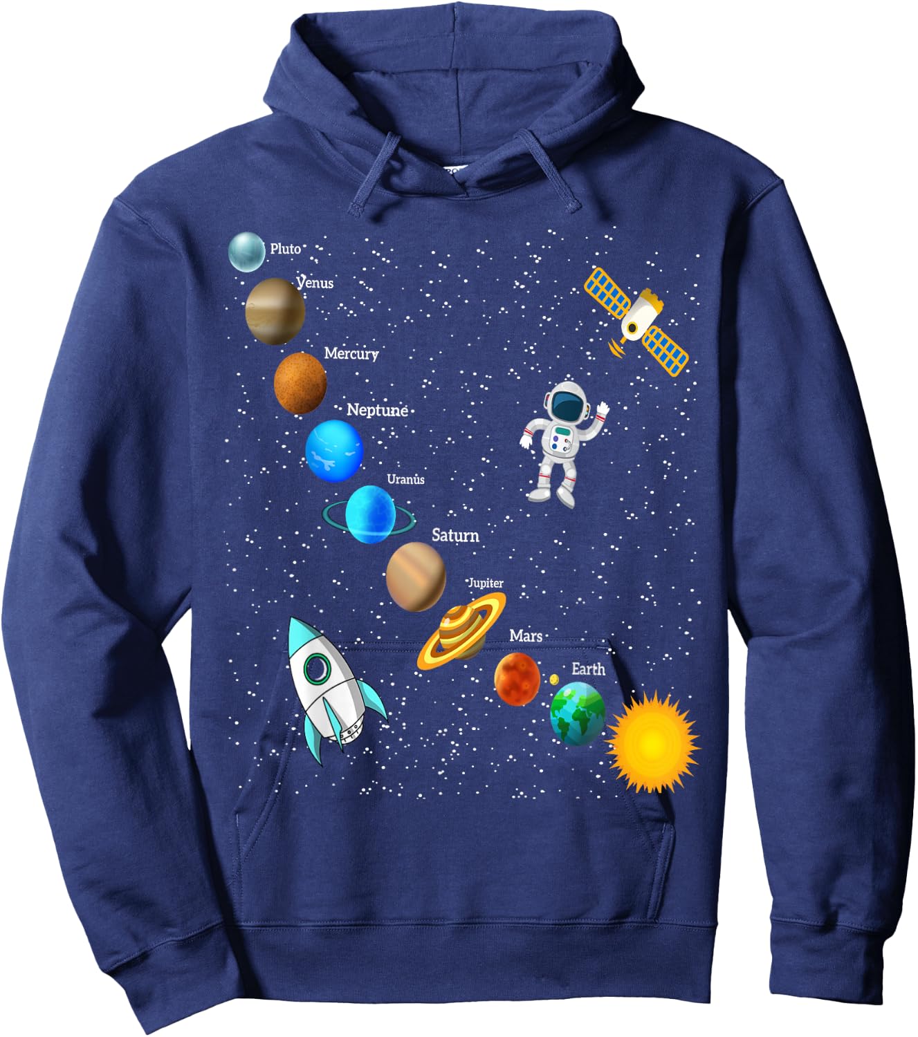 Cosmic Galaxy Astronaut Planet Outer Space Crew Kids & Adult Hoodie - Hoodie | Navy