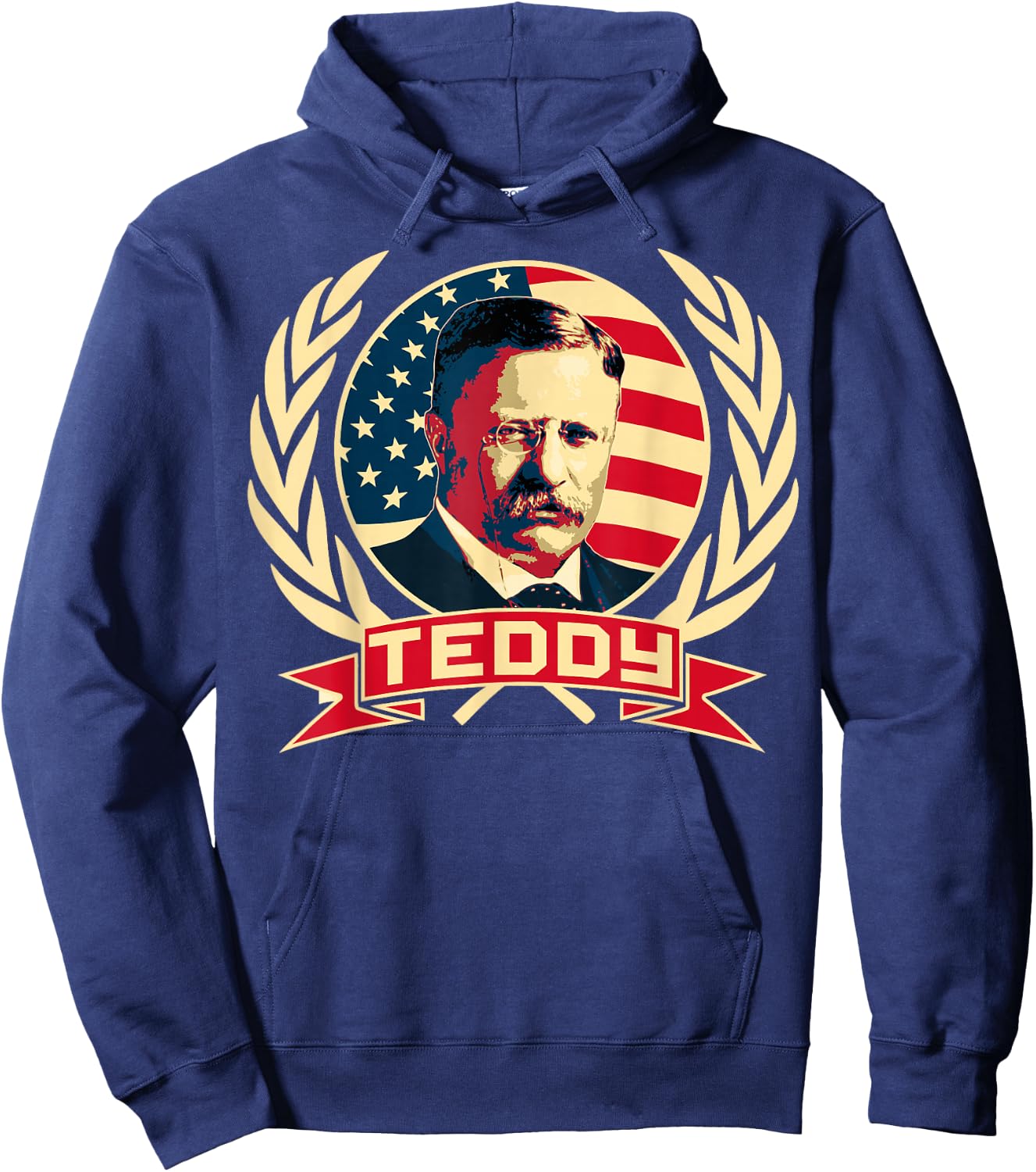 Theodore Roosevelt. President Teddy. American Stars. Hoodie - Hoodie | Navy