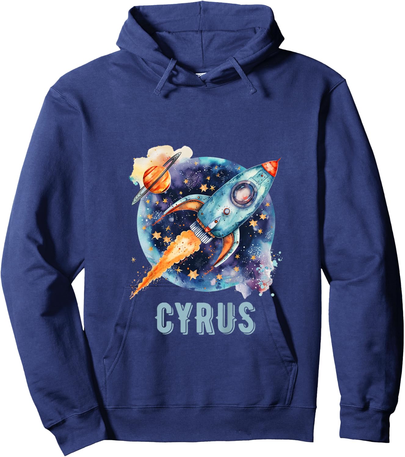 Kids CYRUS Name Baby Boy Nursery Room Theme Decor Gifts Hoodie - Hoodie | Navy