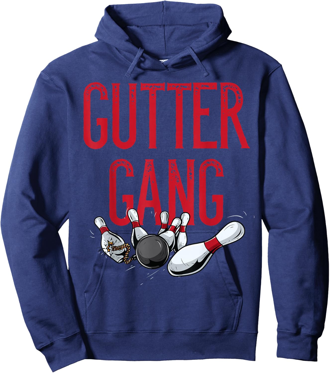 Gutter Gang Matching Bowling Team Shirts Men Women Teens Hoodie - Hoodie | Navy
