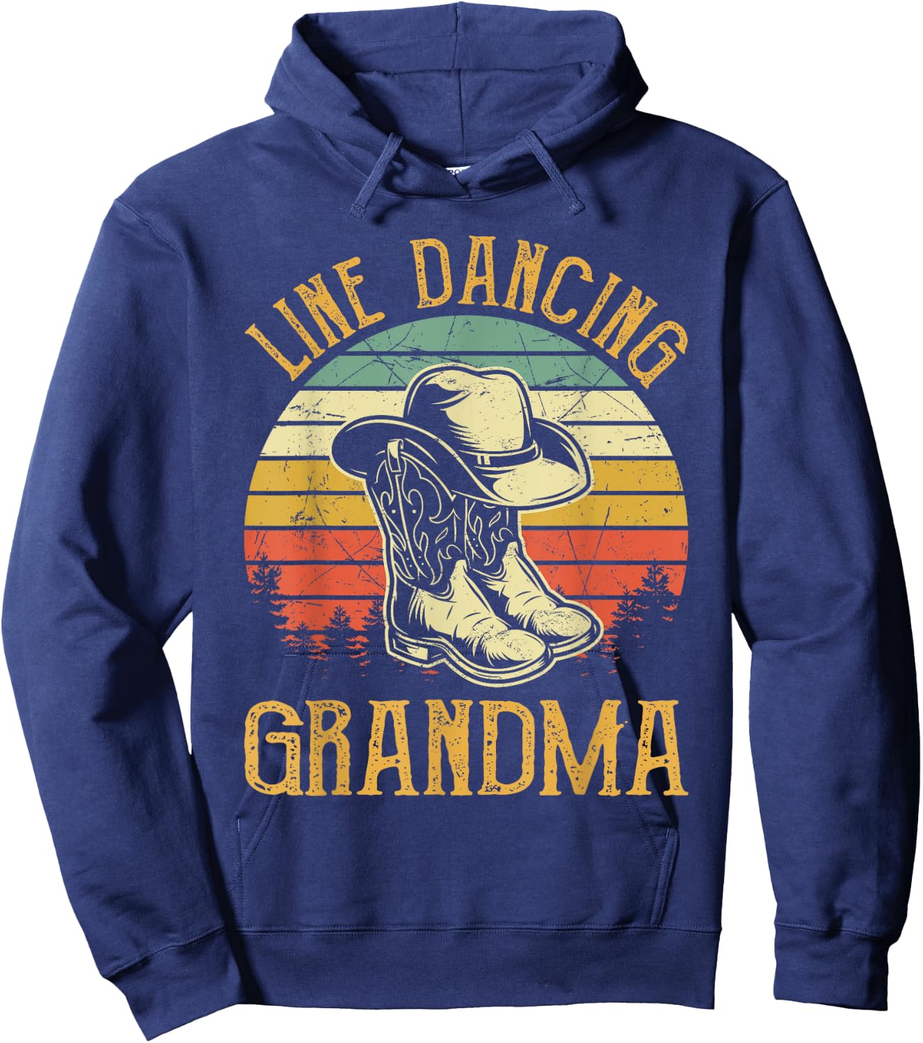 Women Line Dance Grandma Dancing Dancer Country Music Hoodie - Hoodie | Navy