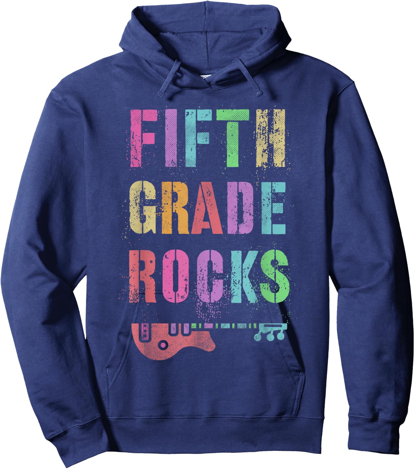 5th GRADE ROCKS Test Teacher Rockstar Squad Fifth Gr I Teach Men Women Kids Hoodie - Hoodie | Navy