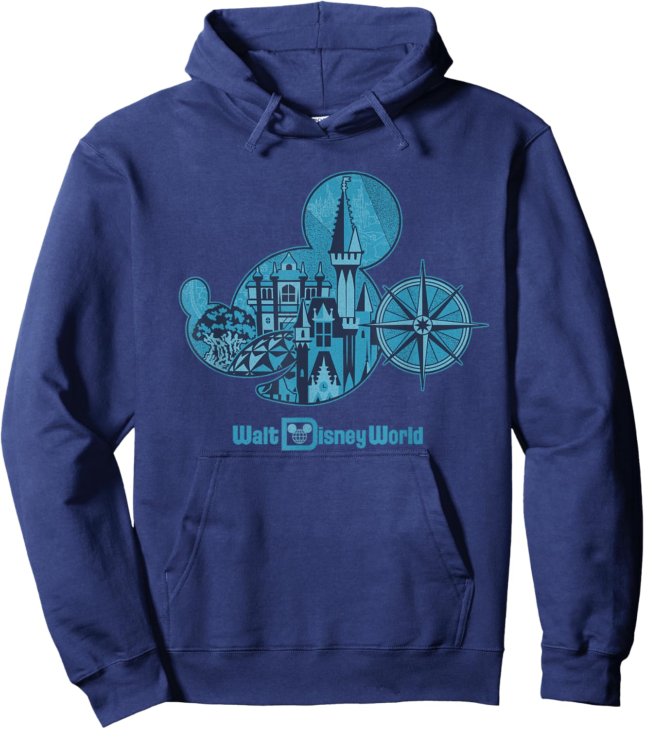 Walt Disney World 50th Anniversary Mickey Head Small Hoodie - Hoodie | Navy