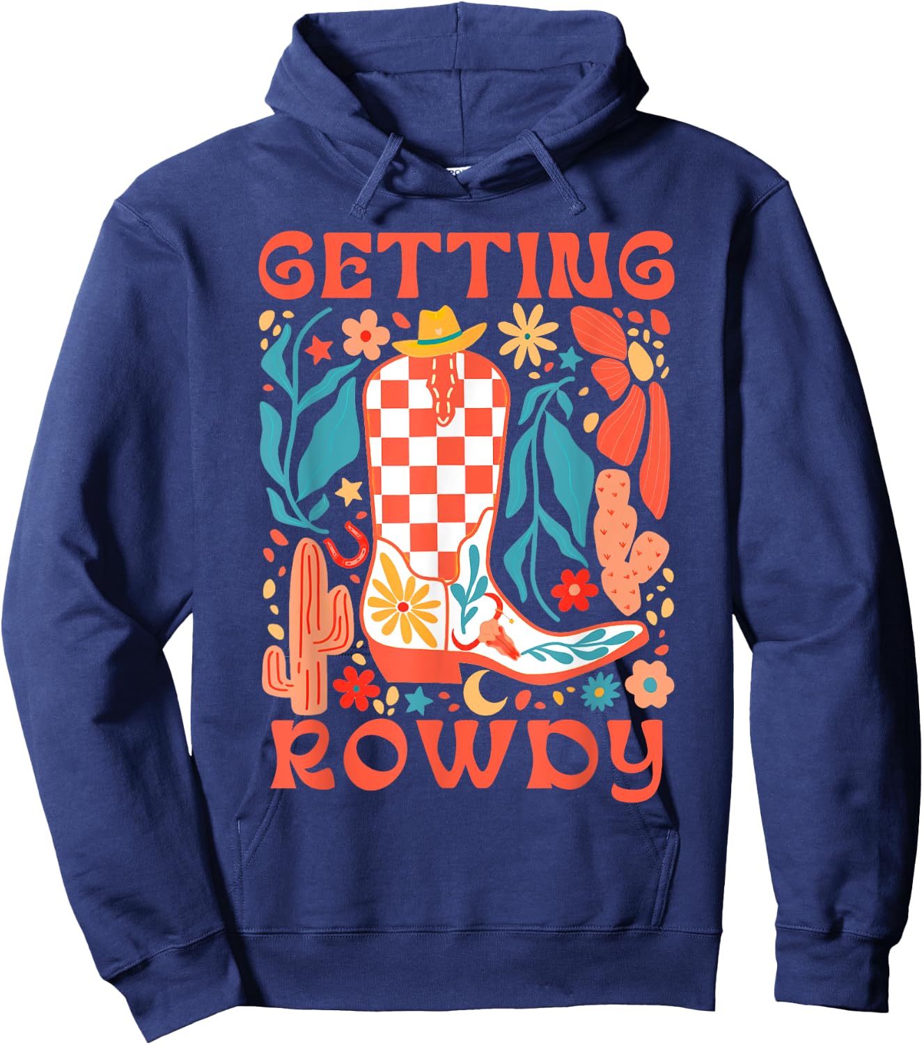 Bride & Bridesmaid Howdy Getting Rowdy Bachelorette Party Hoodie - Hoodie | Navy