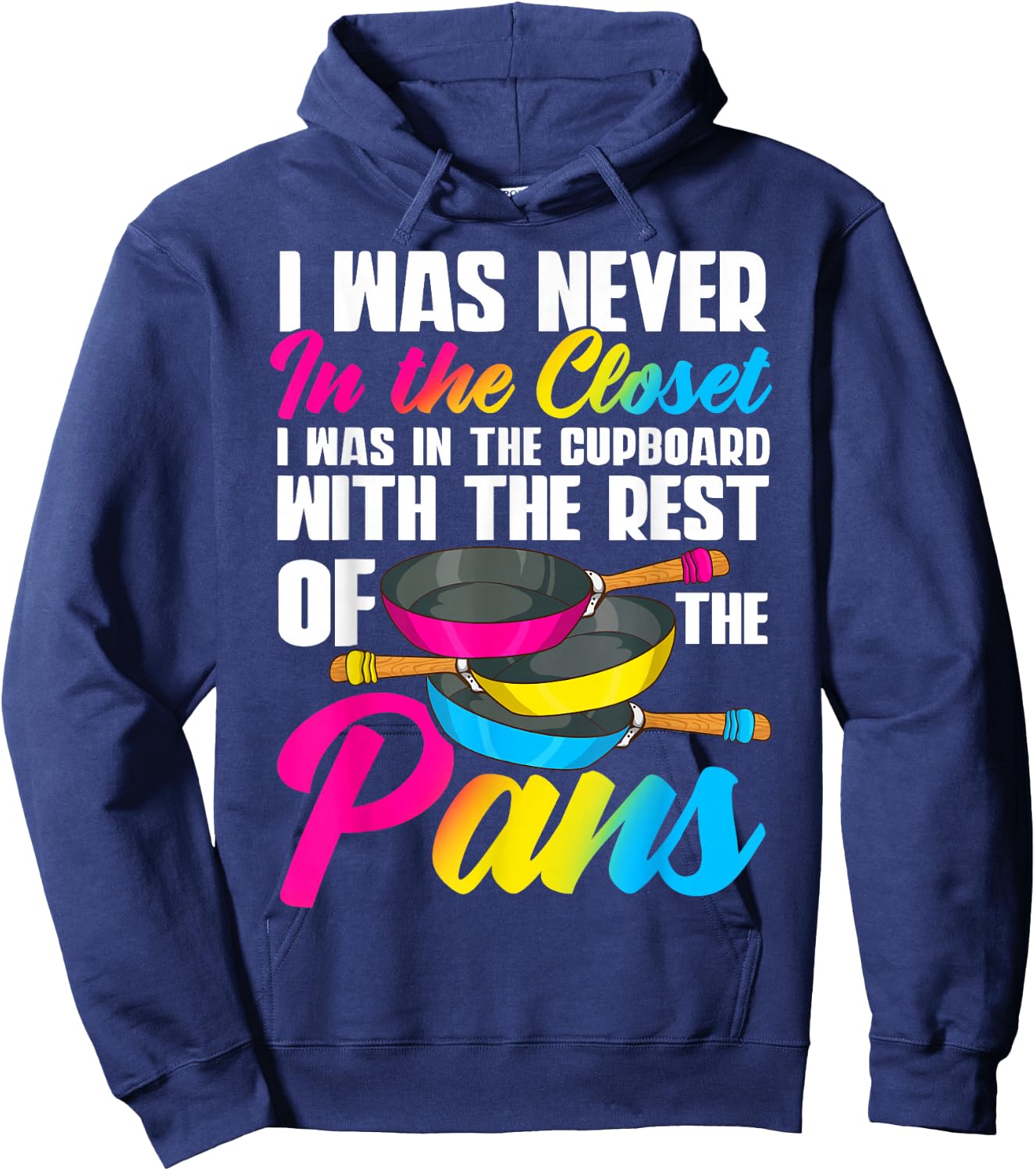 Pans : Pansexual Pride Hoodie - Hoodie | Navy