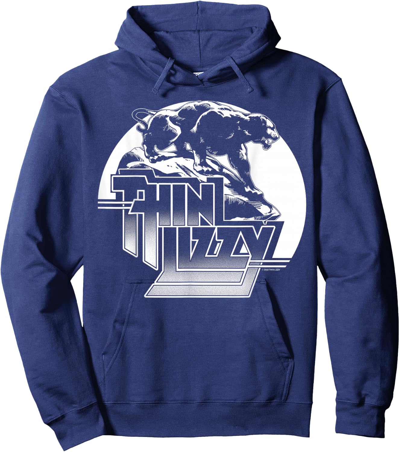 Thin Lizzy – Night Life Panther Circle Hoodie - Hoodie | Navy