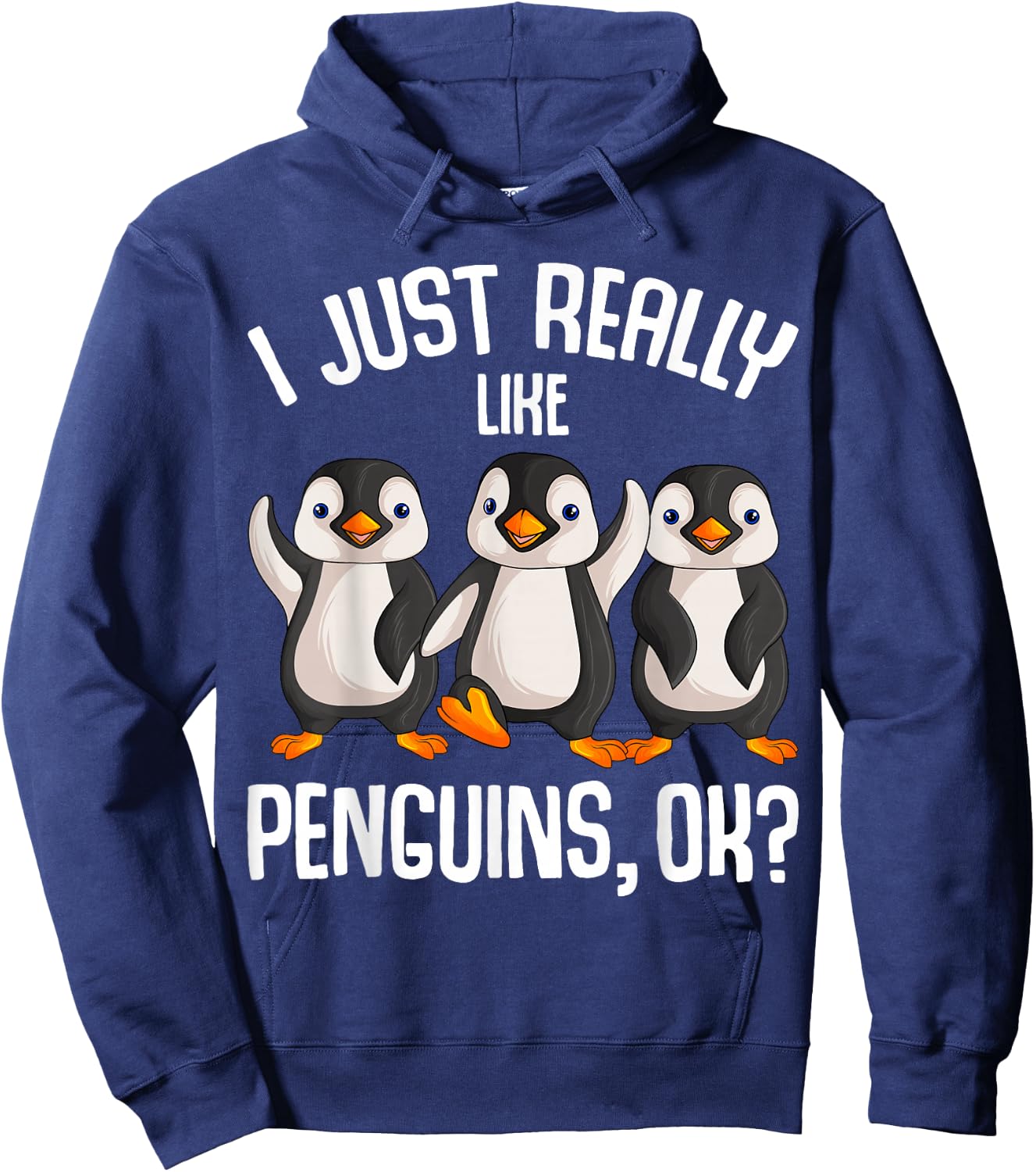 I Just Really Like Penguins Kids Girl Boys Women Penguin Hoodie - Hoodie | Navy