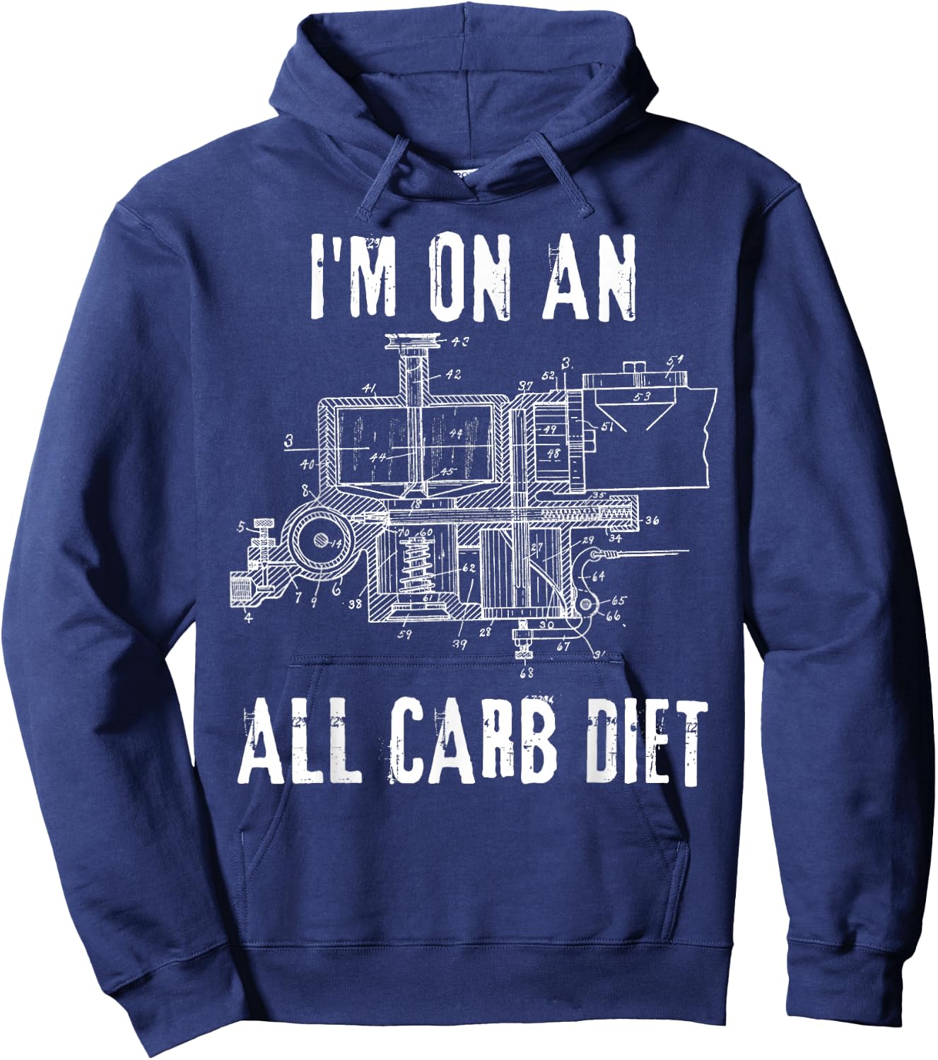 Funny Car Mechanic Shirt All Carb Diet Carburetor Hoodie - Hoodie | Navy
