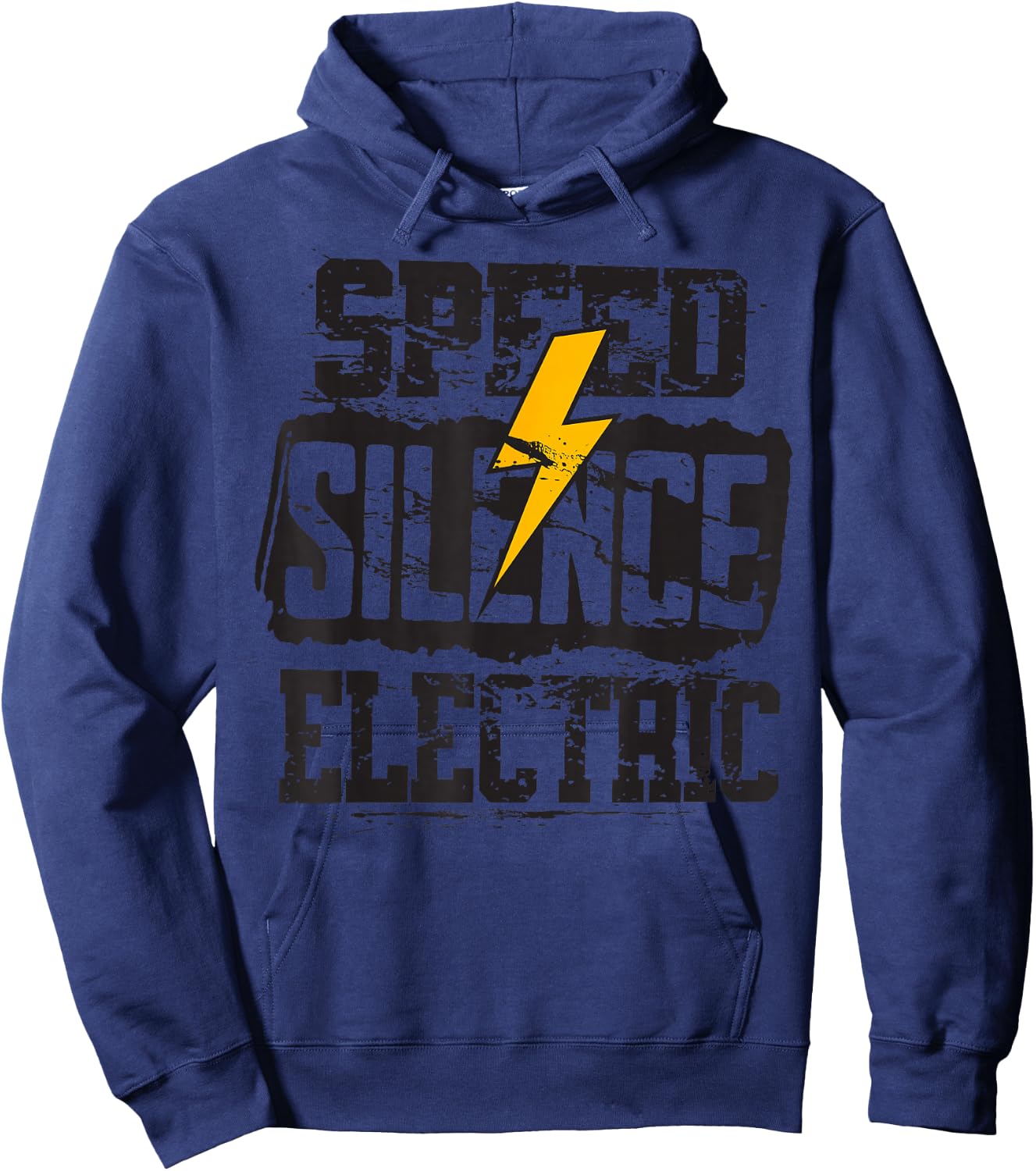 Speed Silence Electric E Cars Driver EV Electric Car Hoodie - Hoodie | Navy