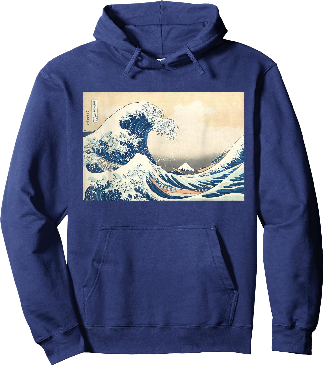 Great Wave Off Kanagawa Katsushika Hokusai Surfing Ocean Hoodie - Hoodie | Navy