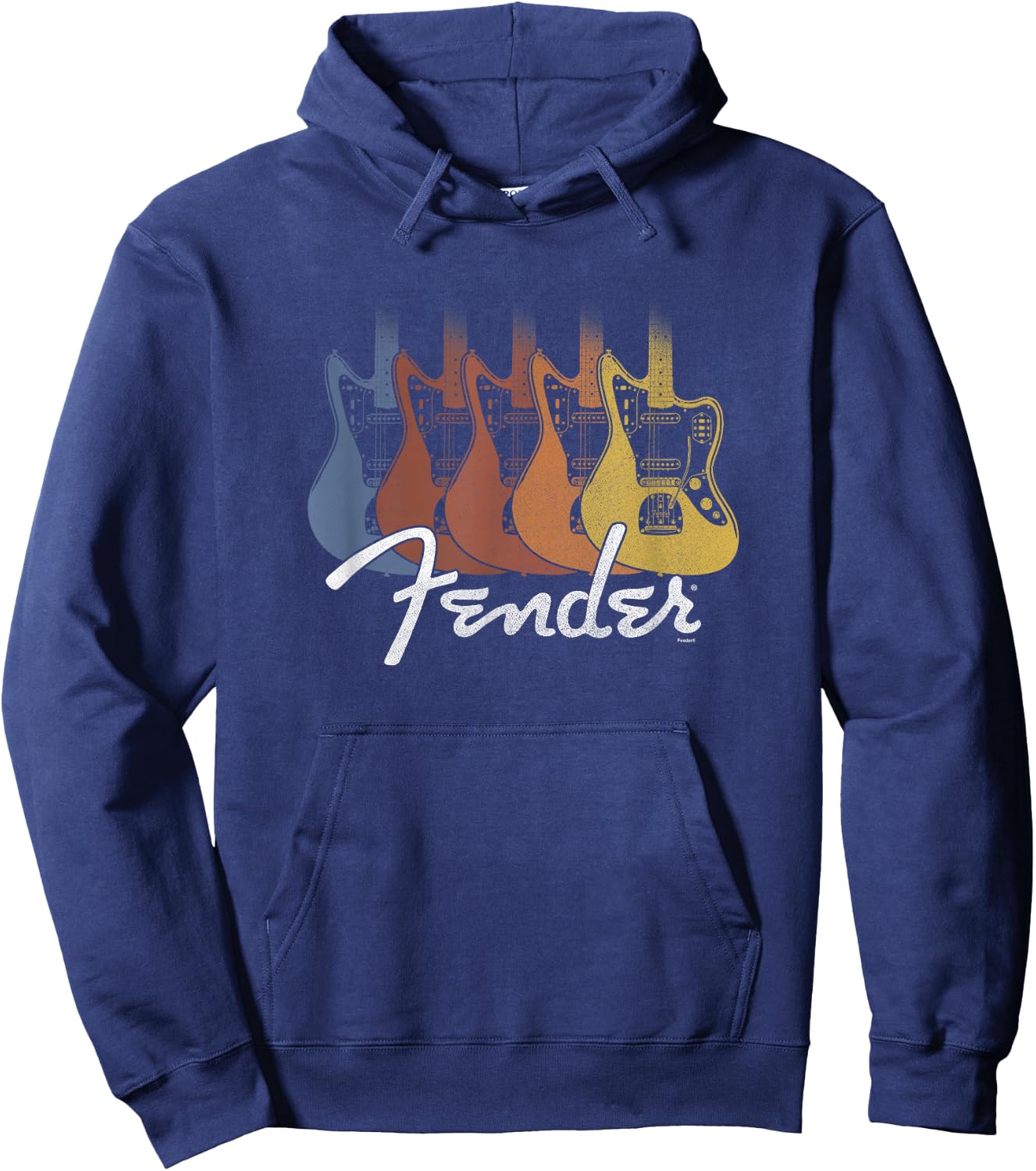Fender Retro Rainbow Jazzmaster Lineup Hoodie - Hoodie | Navy