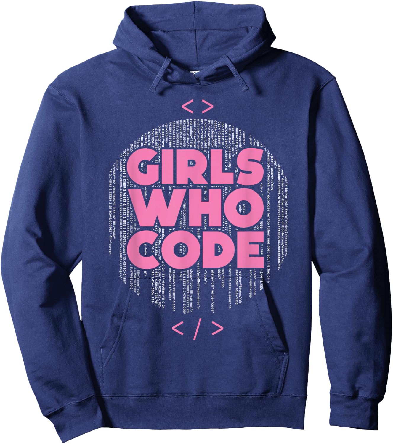Girls Who Code - Funny Professional Programmer Coding Lover Hoodie - Hoodie | Navy