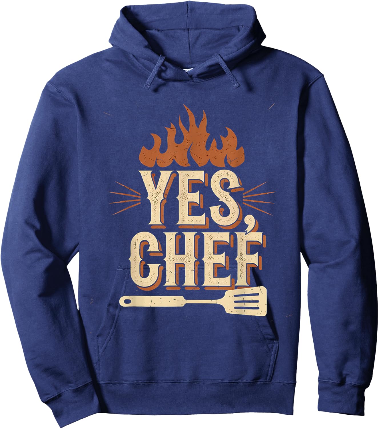 Yes Chef Design for Cooks, Chefs, Waiters, Restaurant Staff Hoodie - Hoodie | Navy