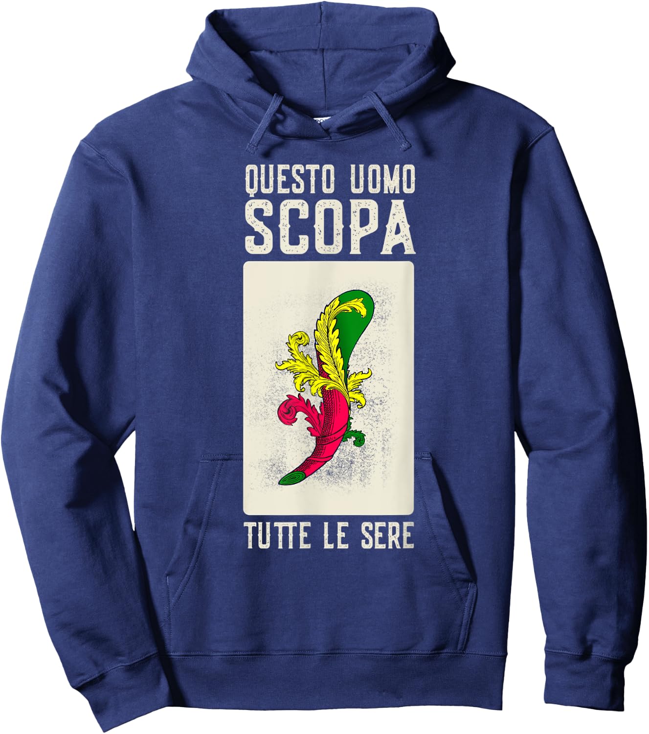 Grandpa Italian Nonno Scopa Game Scopa-Cards Hoodie - Hoodie | Navy