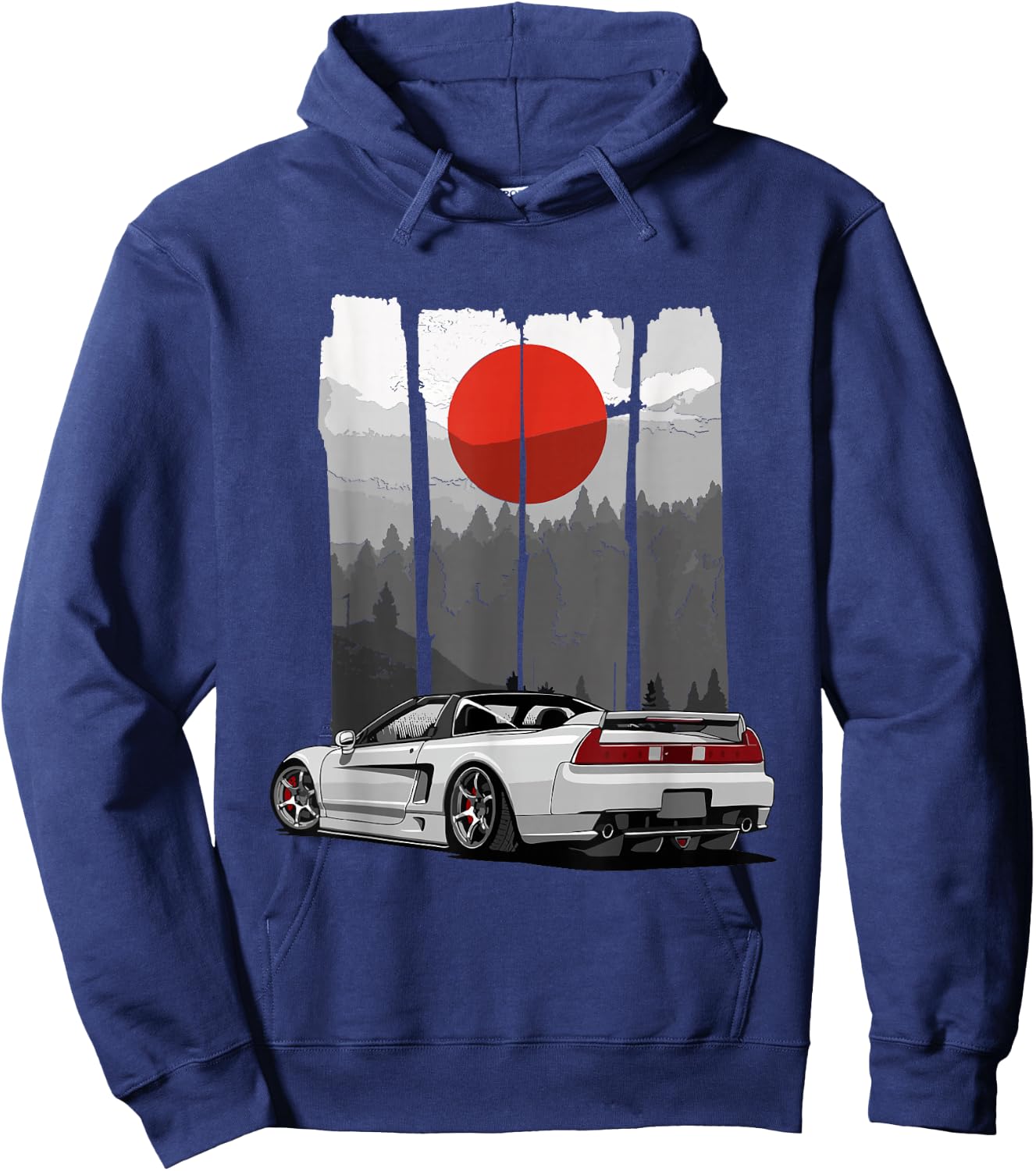 JDM NSX Car Tuning Japan Rising Sun Drift Import Small Hoodie - Hoodie | Navy