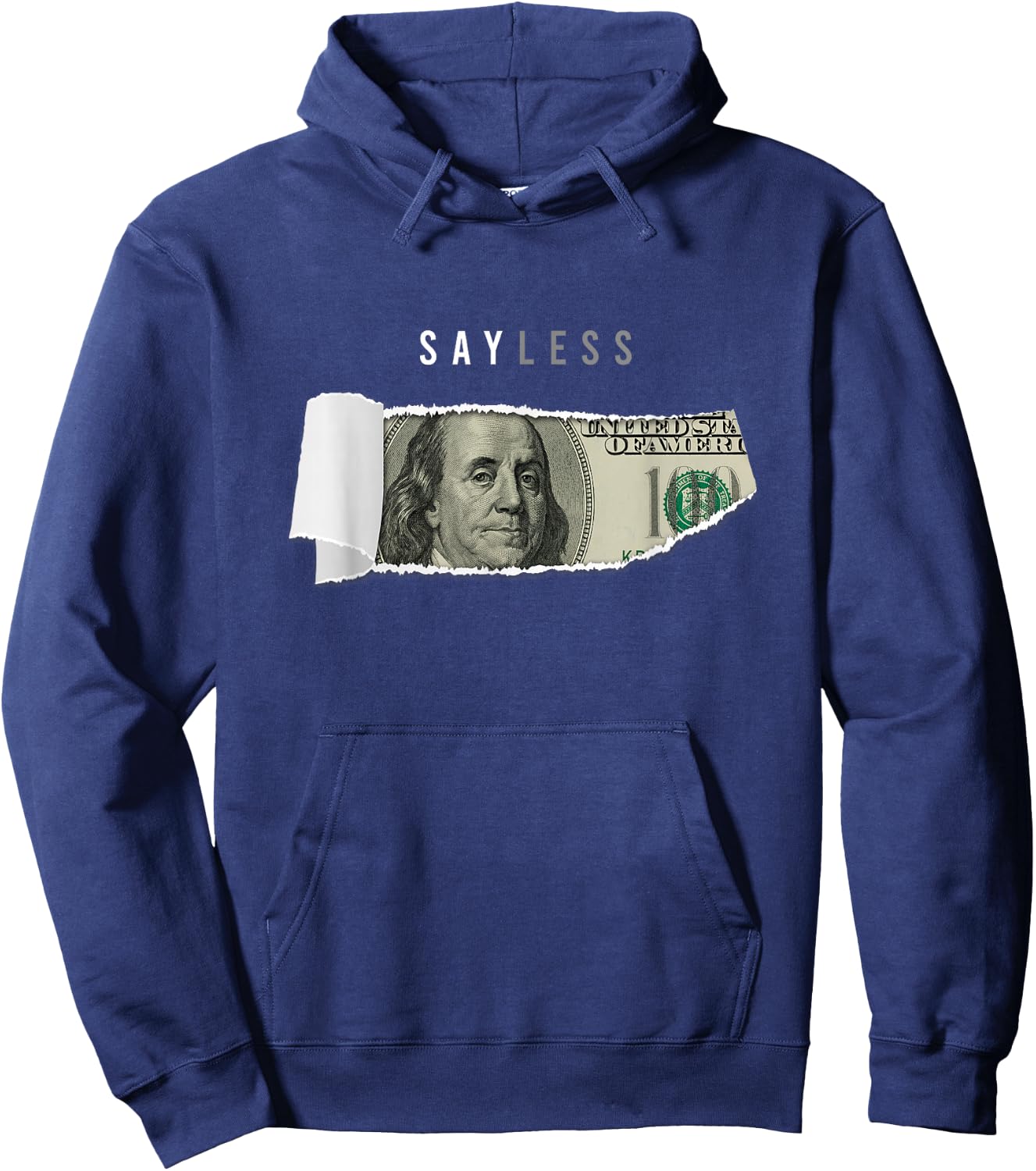 Say Less Money Dollar Sign Business Cryptocurrency Rich Earn Hoodie - Hoodie | Navy