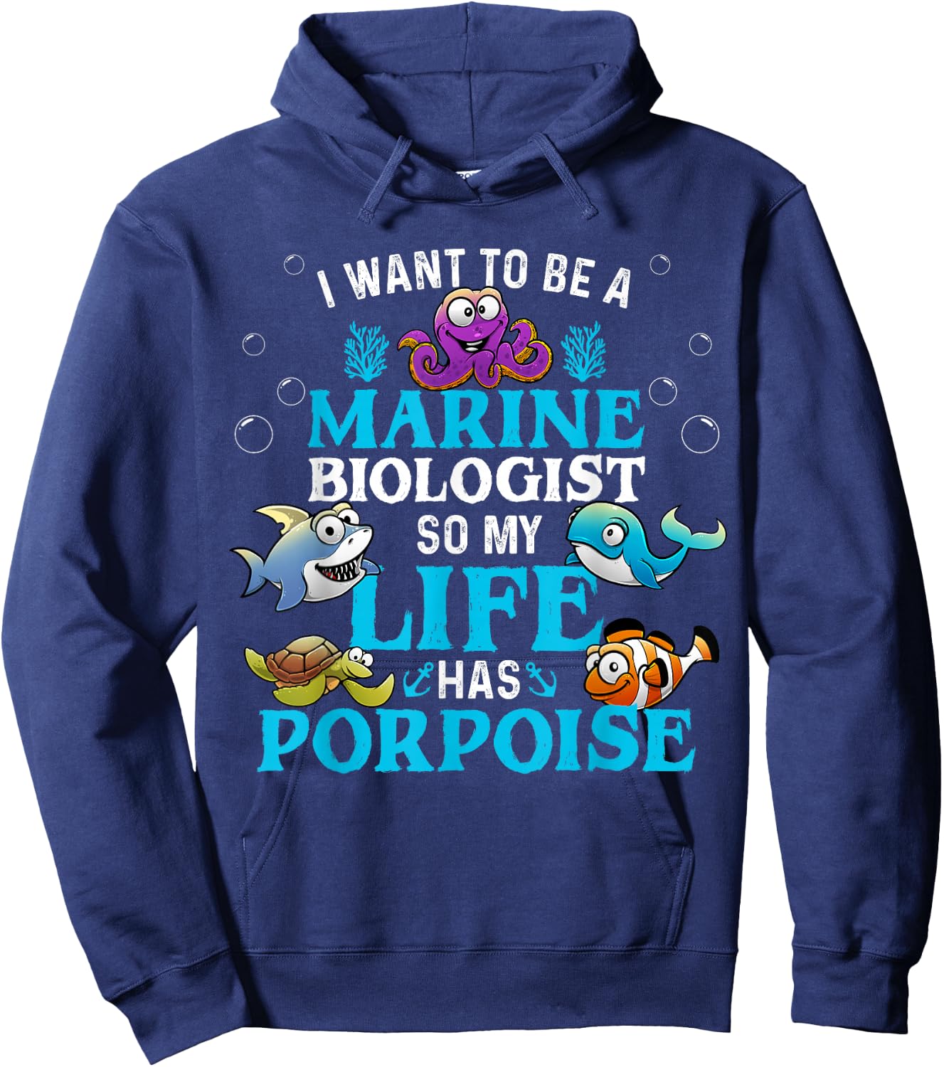 Future Marine Biology Gift Kids Teens Cool Science Biologist Hoodie - Hoodie | Navy