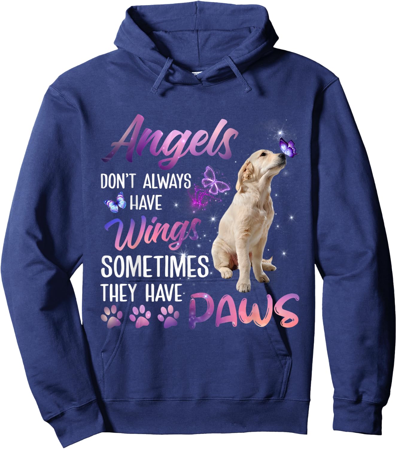 Angels don't always have wings, sometimes they have paws Hoodie - Hoodie | Navy
