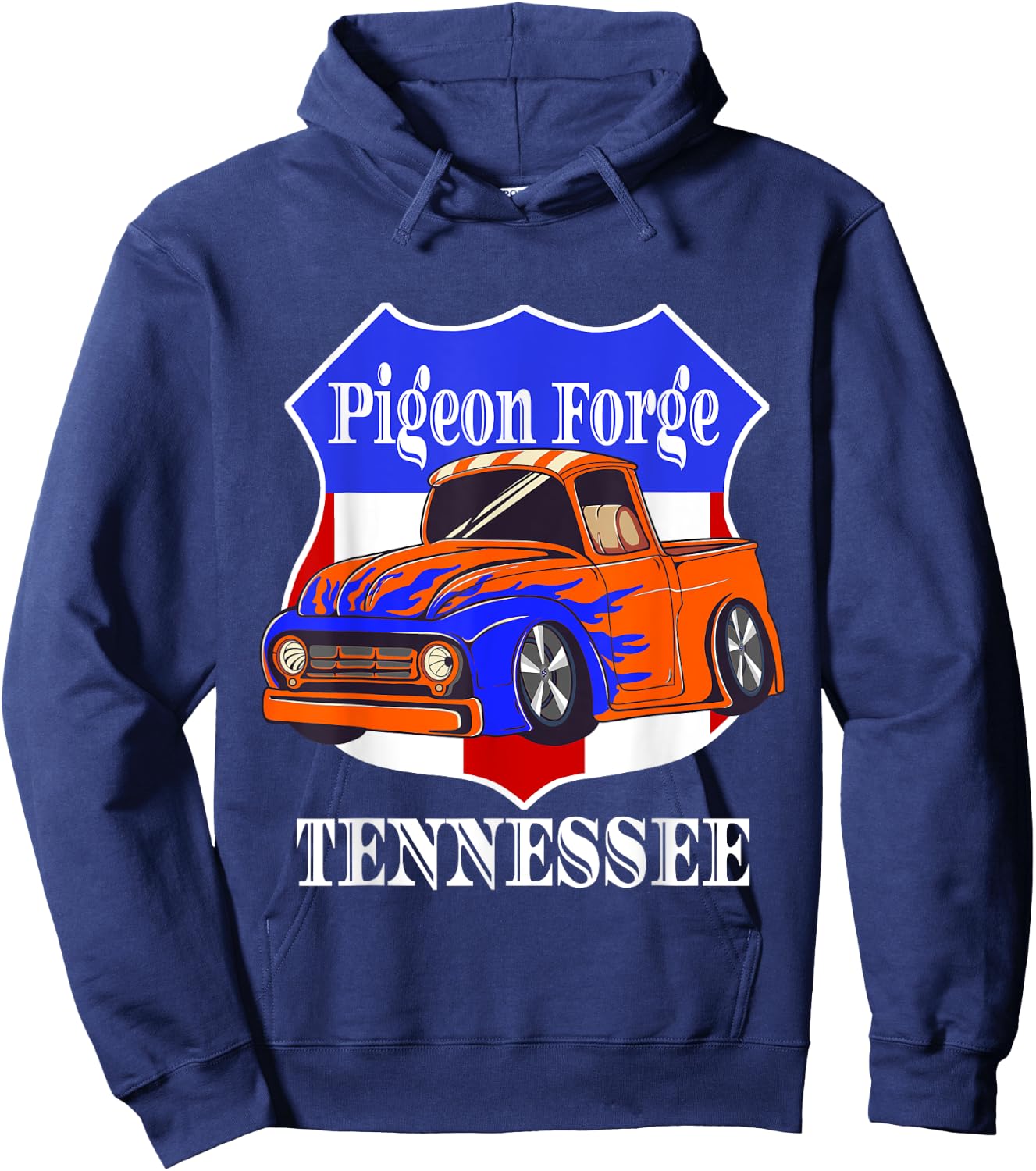 Pigeon Forge Tennessee Hot Rod Run Car Show In The Smokies Hoodie - Hoodie | Navy