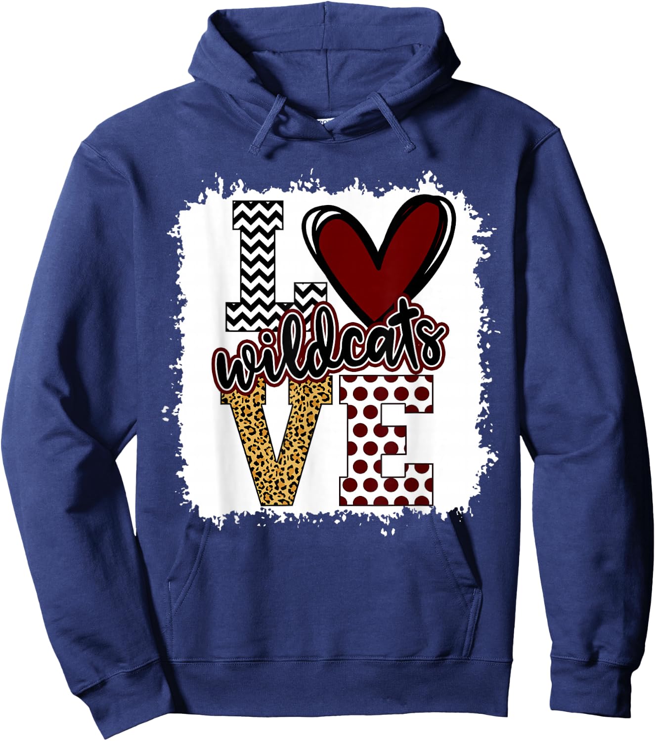 Wild cats Mascot Love - School Spirit Fantastic Gifts Hoodie - Hoodie | Navy
