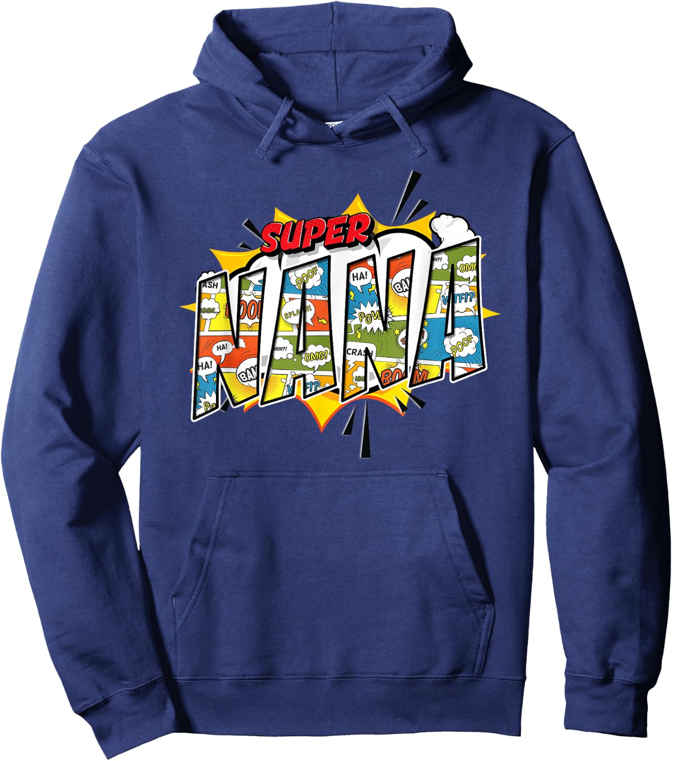 Super Nana Comic Style for Superhero Grandmas Hoodie - Hoodie | Navy