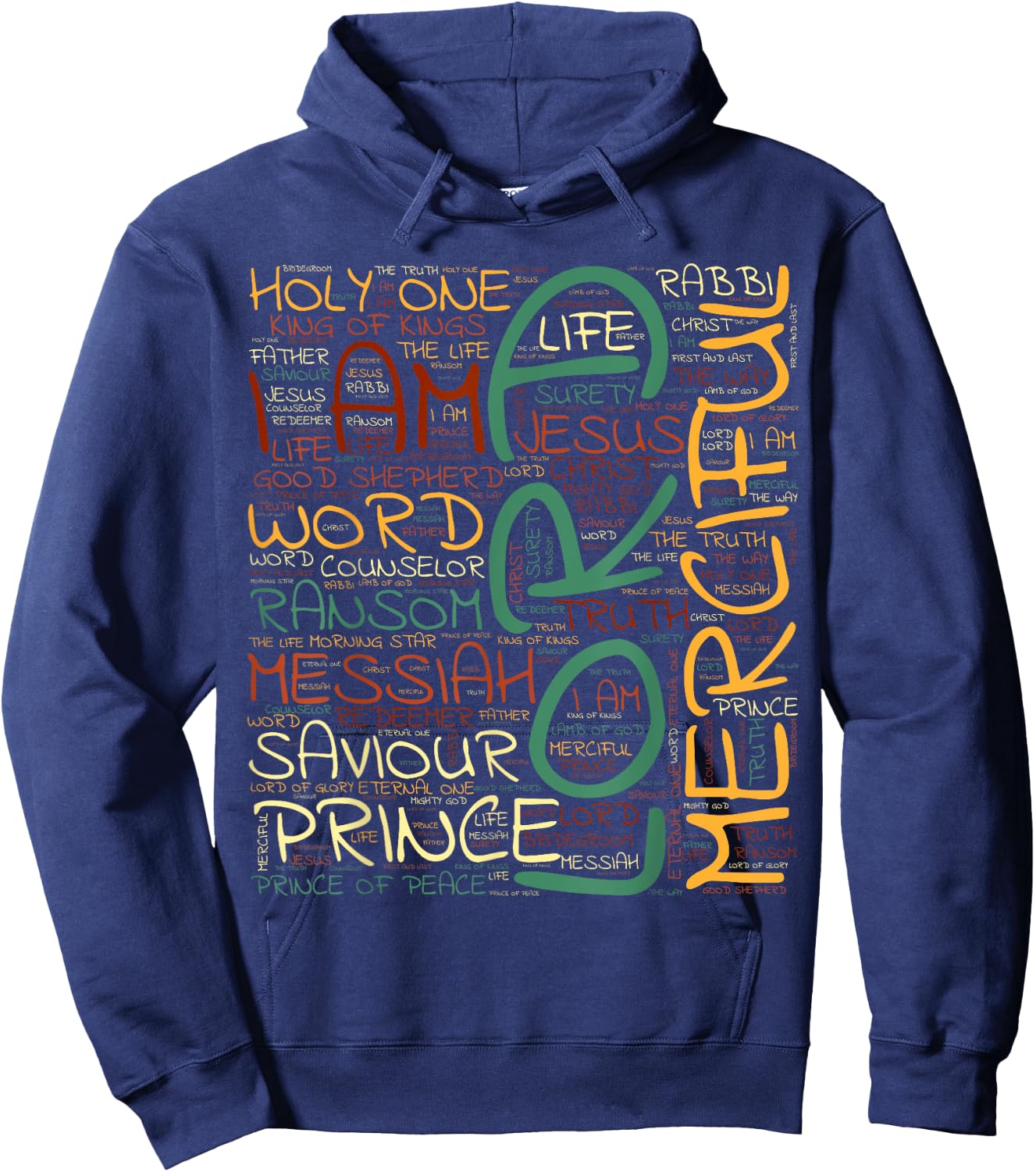 Name of Jesus - Name of Jesus - Christian Shirt Hoodie - Hoodie | Navy