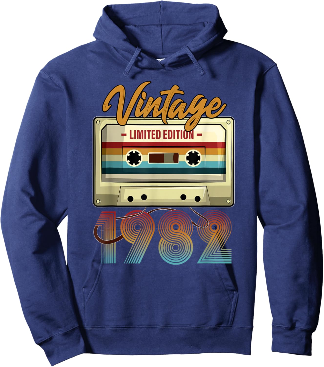 Vintage 1982 40th Birthday Cassette Tape Women B-Day Hoodie - Hoodie | Navy