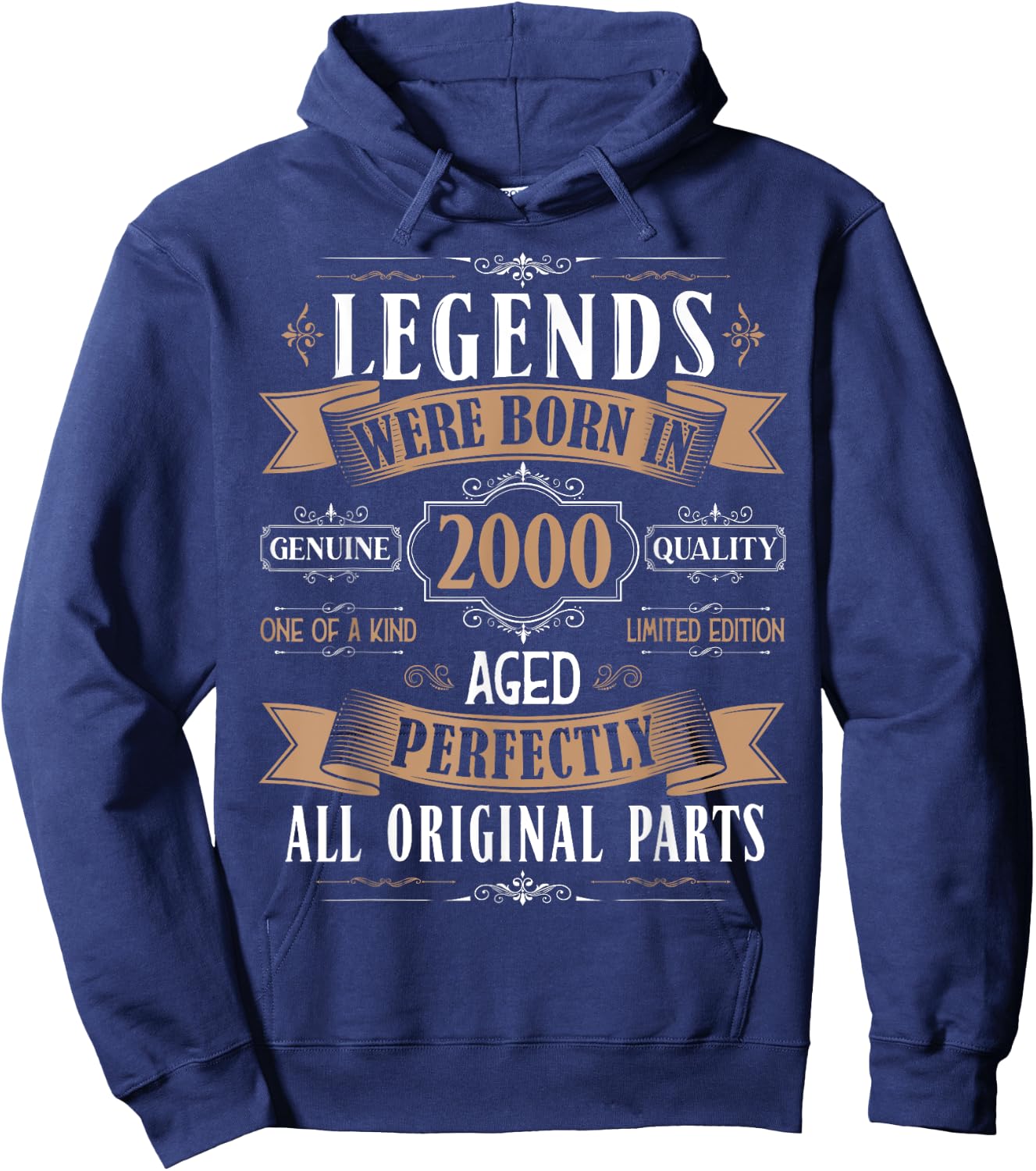 Legends Born In 2000 25th Birthday 25 Years Old Bday Men Hoodie - Hoodie | Navy