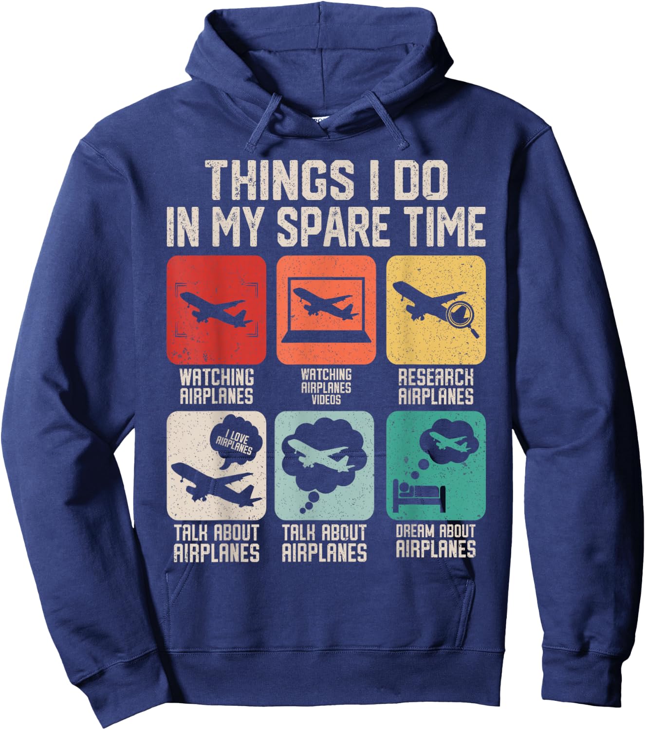 Funny Aviator Pilot Airplane Plane Aviation Gifts Men Women Hoodie - Hoodie | Navy