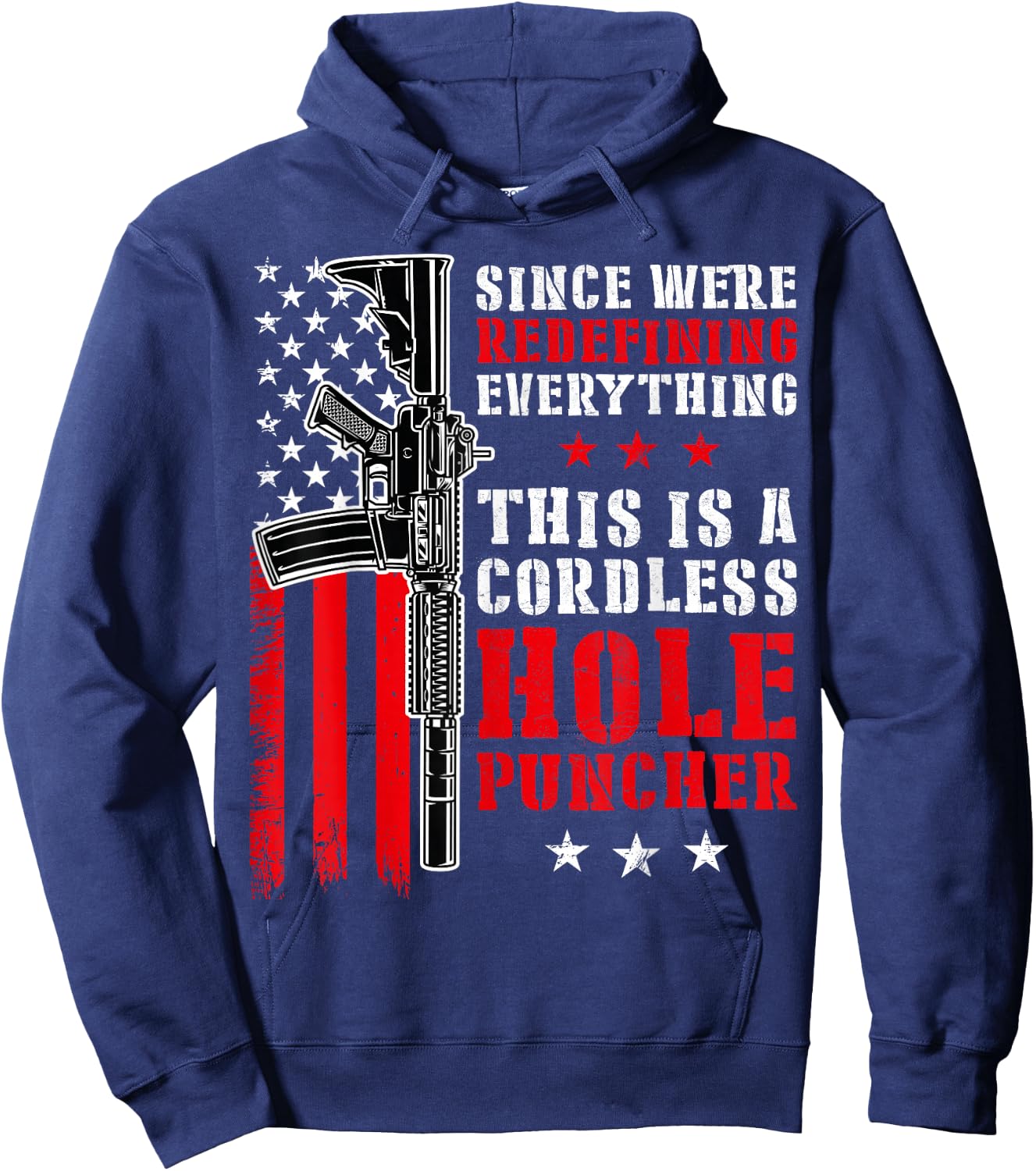 We redefine everything and this is a wireless hole punch Hoodie - Hoodie | Navy