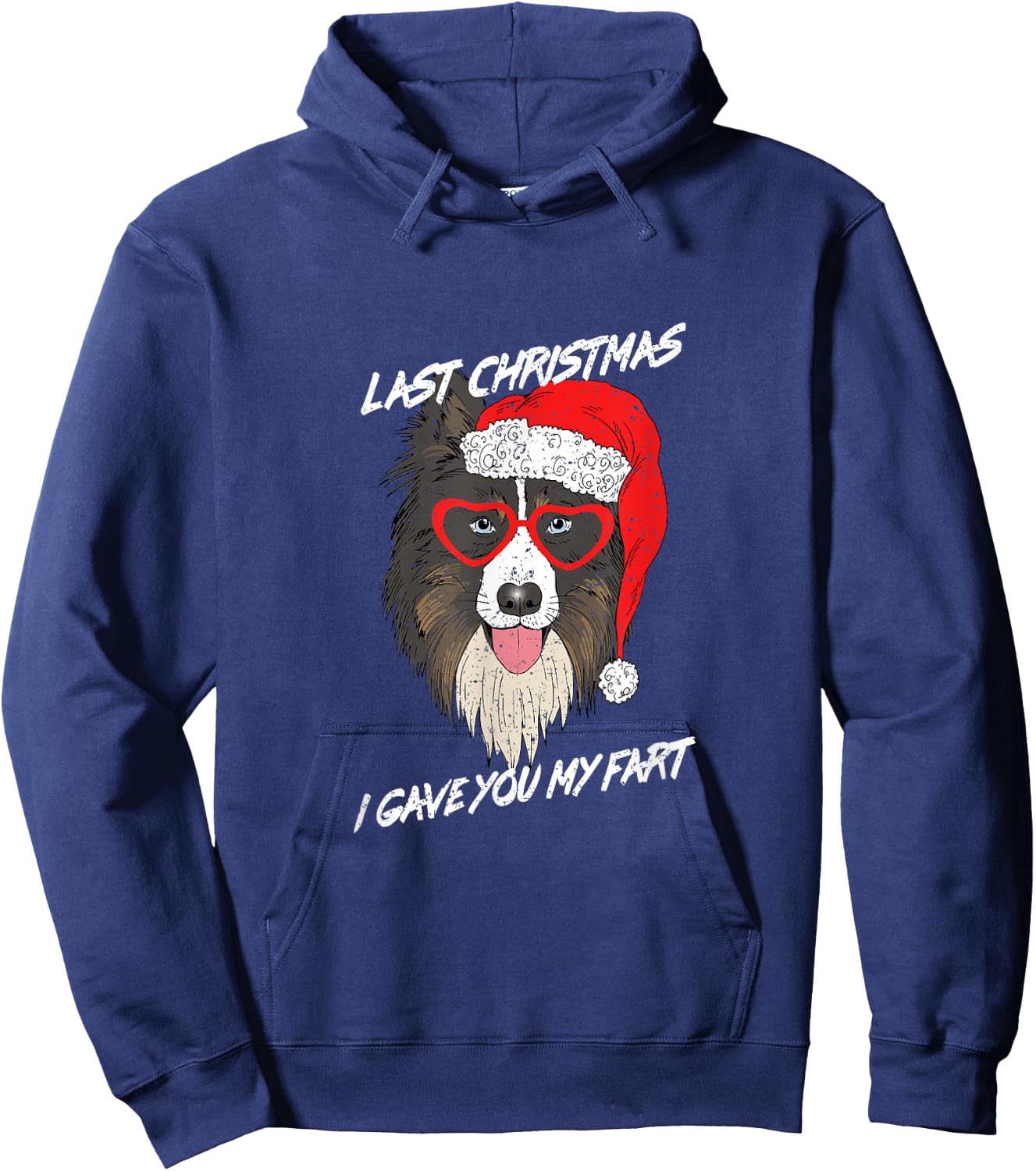 Last Christmas I Gave You My Fart Funny Holiday Song Xmas Hoodie - Hoodie | Navy